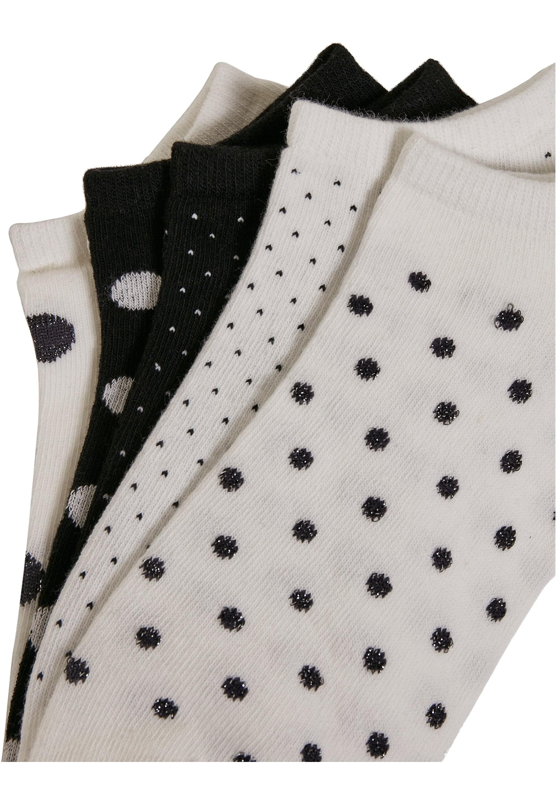 URBAN CLASSICS Basicsocken »Urban Classics Unisex No Show Socks Dots 5-Pack«, (1 Paar)