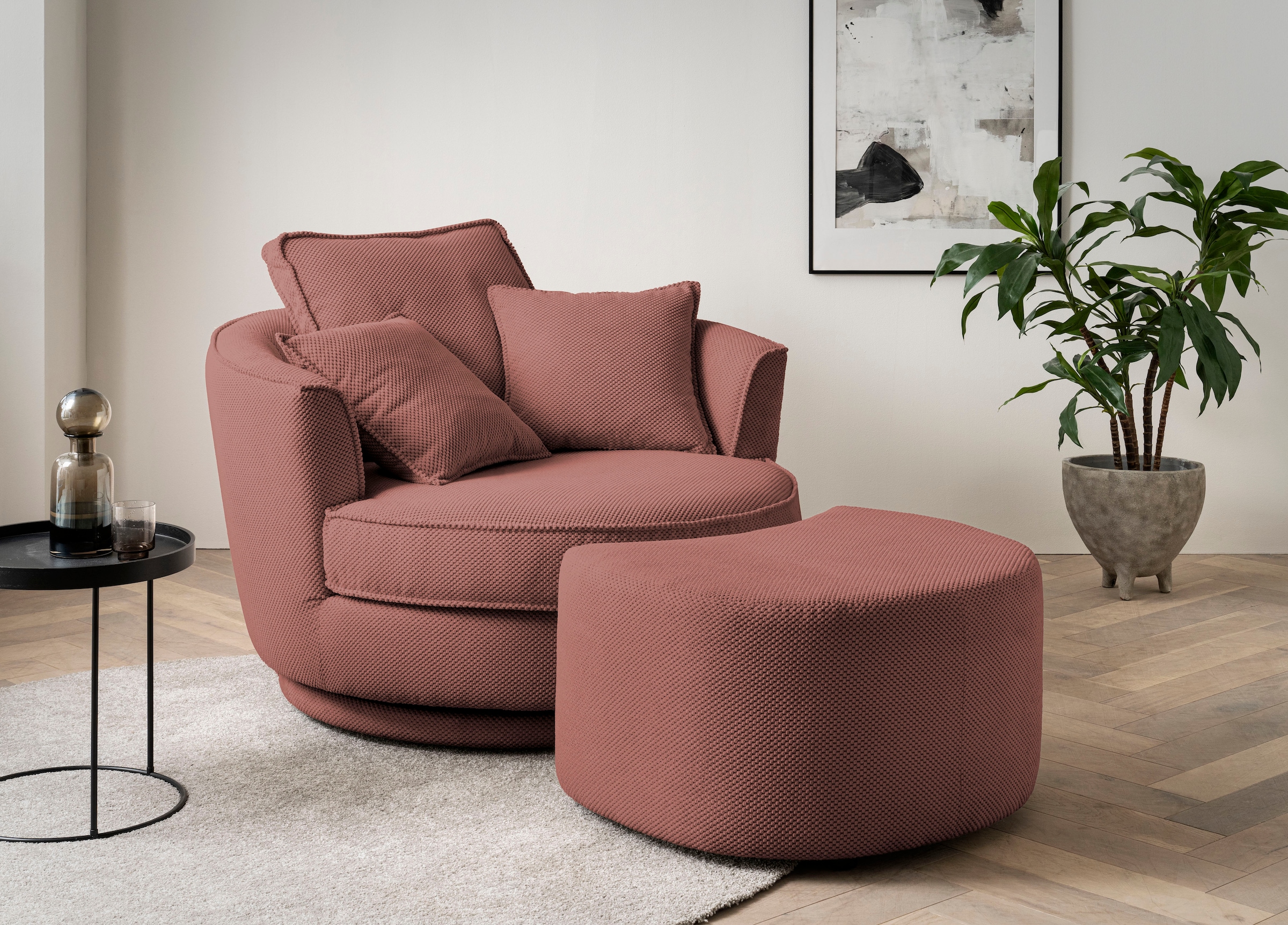 Leonique Drehsessel "MAISIE, Love Seat XXL Lese-Sessel, Big-Sessel mit Hock günstig online kaufen