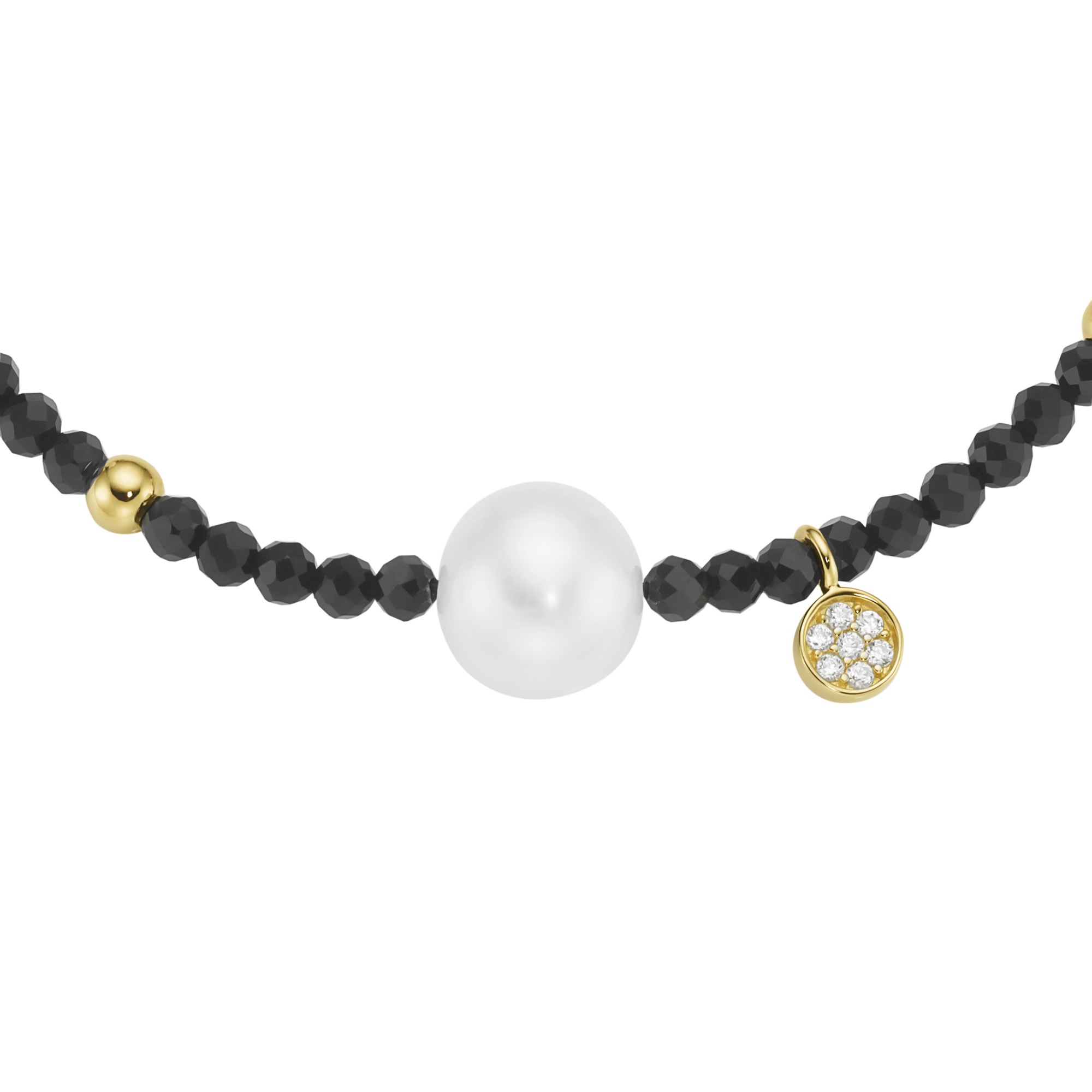 GIORGIO MARTELLO MILANO Armband »mit Süßwasser-Perlen und Ziersteinen, Silber 925«