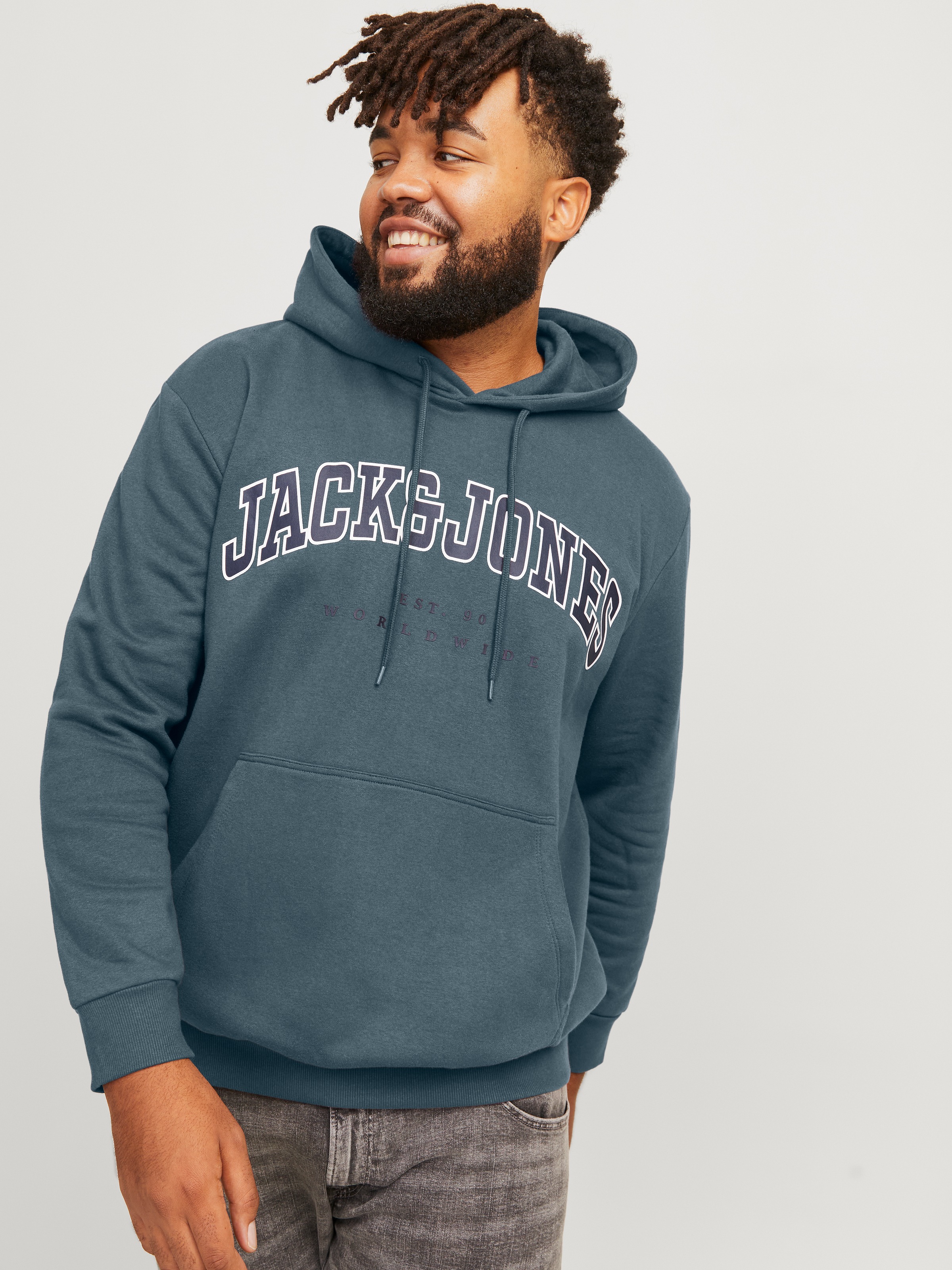 Jack & Jones PlusSize Hoodie "JJECALEB VARSITY SWEAT HOOD NOOS PLS" günstig online kaufen