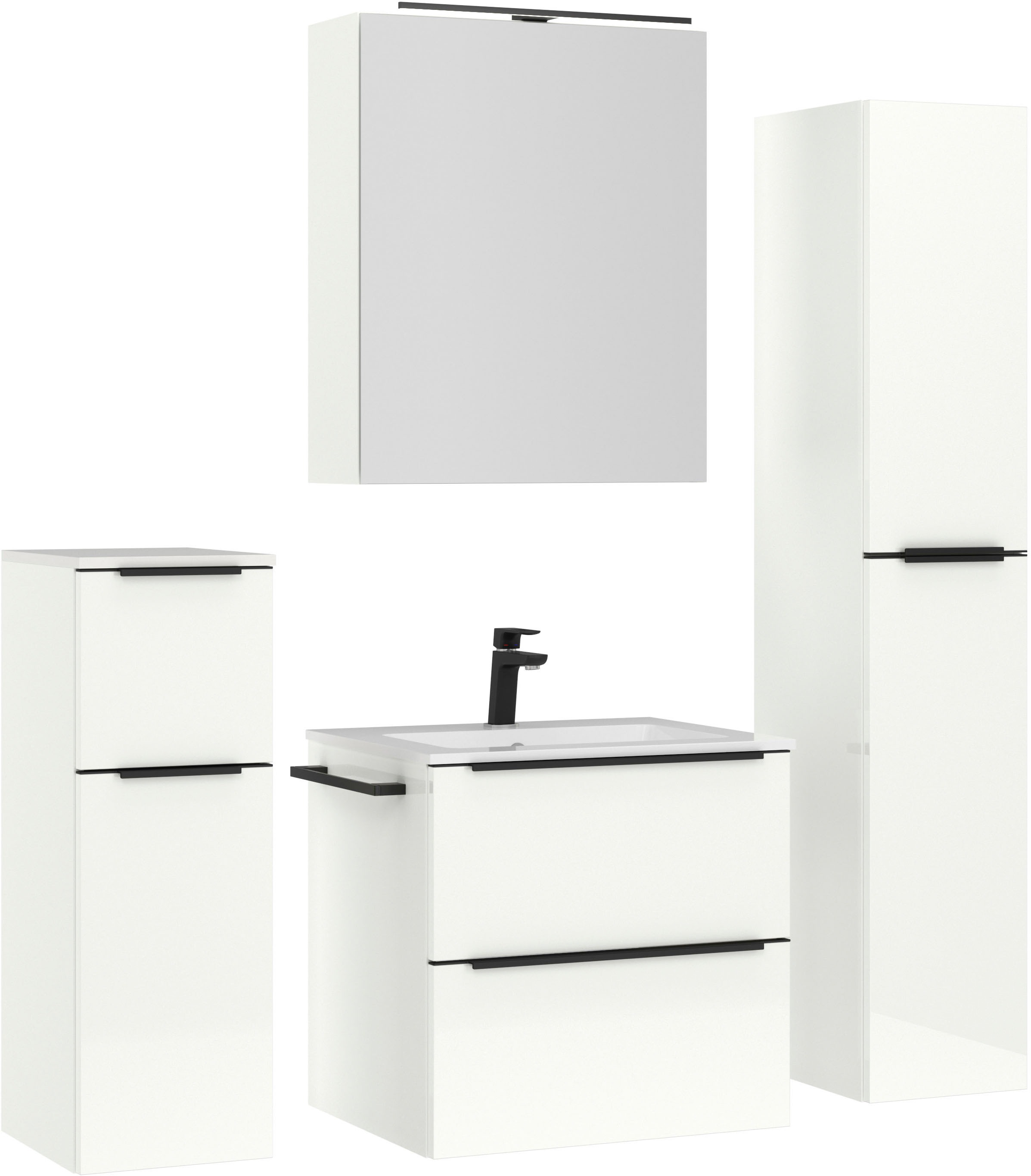 nobilia Badmöbel-Set "Levere" vormontiert, mit Soft-Close, 4 Stk. tlg. günstig online kaufen