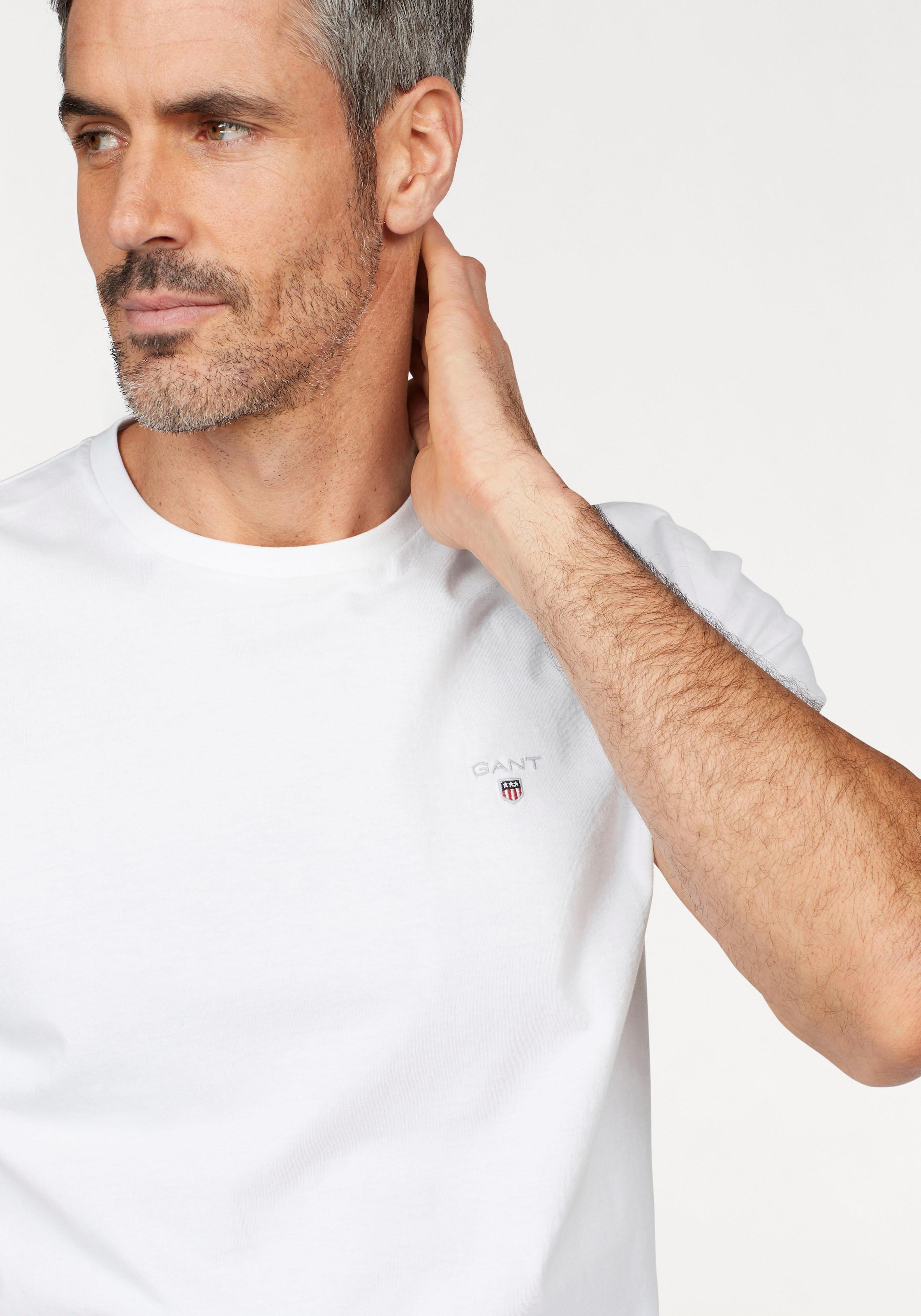 Gant T-Shirt »ORIGINAL BAUR Kontrast-Logostickerei | kleiner ▷ SS T-SHIRT«, mit für