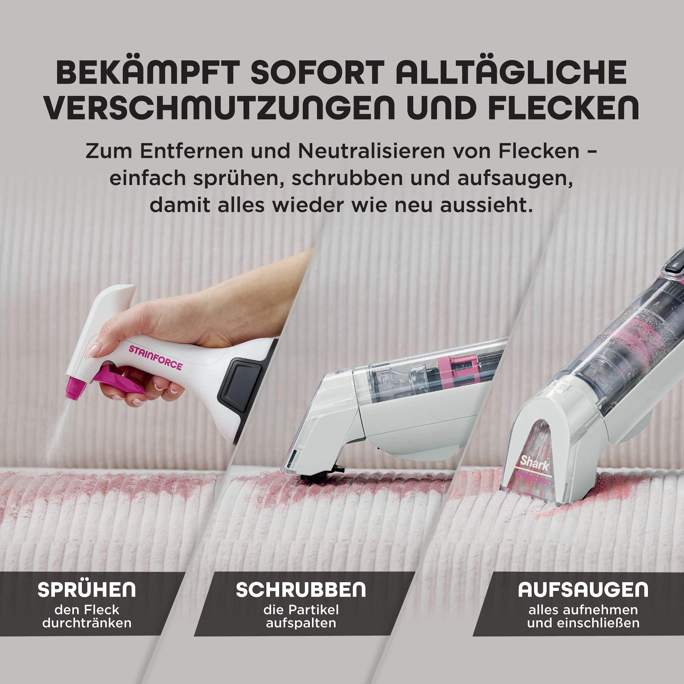 Shark Wasch-Sauger »Shark StainForce kabelloses System zur Fleckenentfernung - HX100EUT«