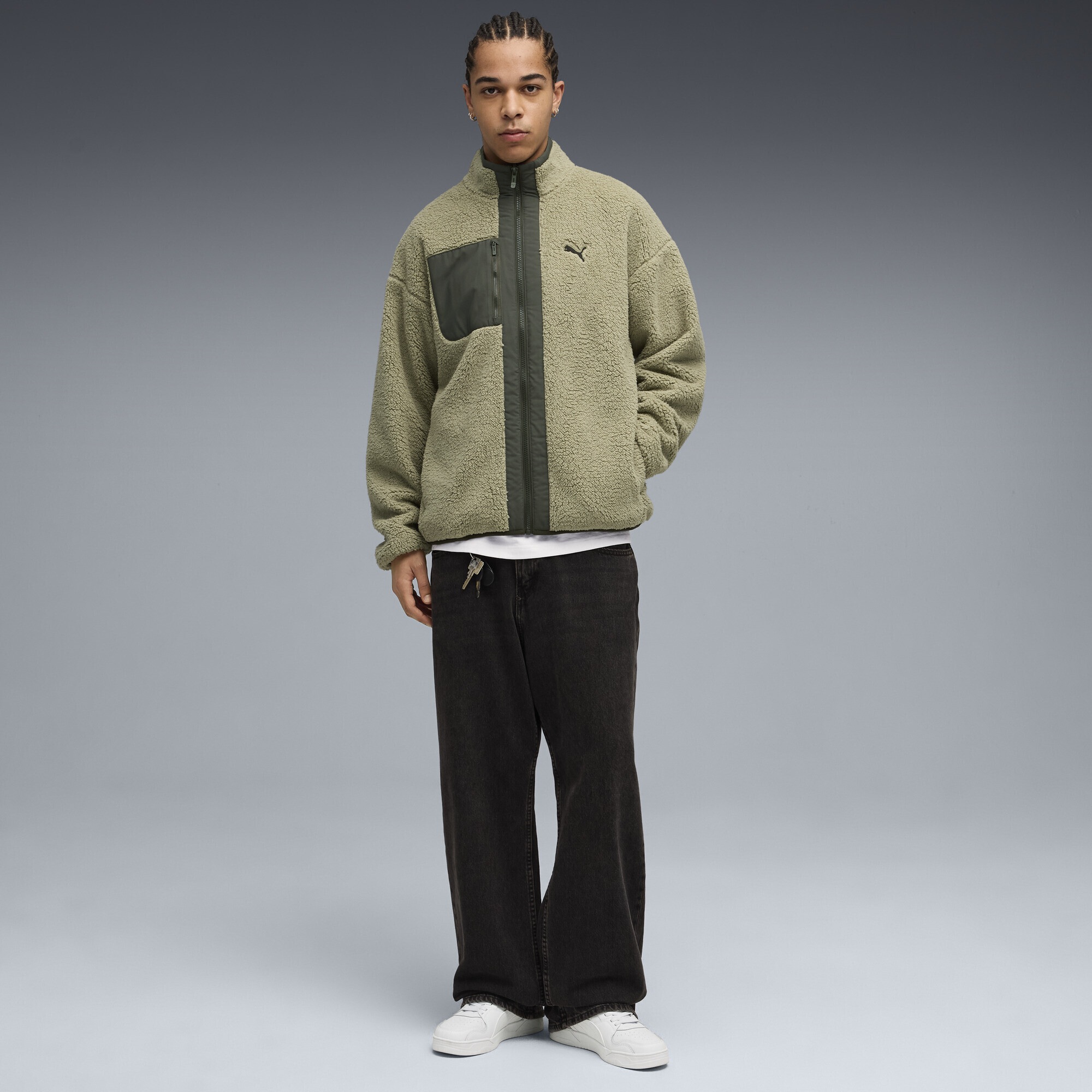 PUMA Winterjacke »Hybrid Sherpa Wendbare Jacke Herren«