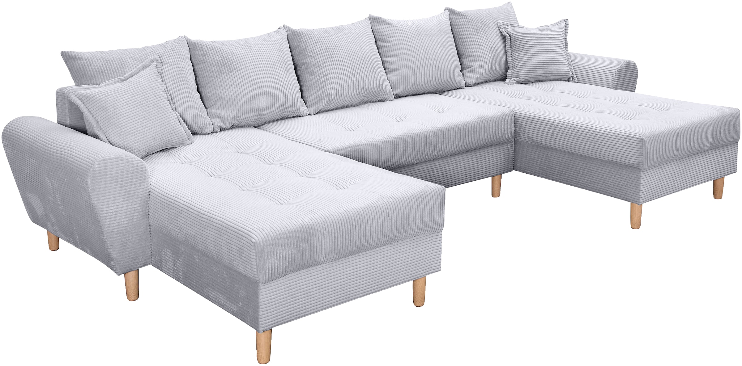 COLLECTION AB Wohnlandschaft »Raisa U-Form«, mit Federkern, Kissen und Steppung im Sitzbereich