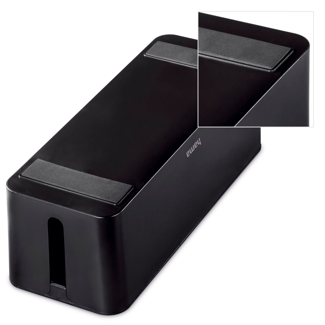 Hama Kabelbox »Kabelbox für Standard 6er Steckdosenleisten, Stecker, Kabel, Ladegerät«, (1 tlg.), Schlichtes Design, Schreibtisch, Tisch, große Aufbewahrungsbox