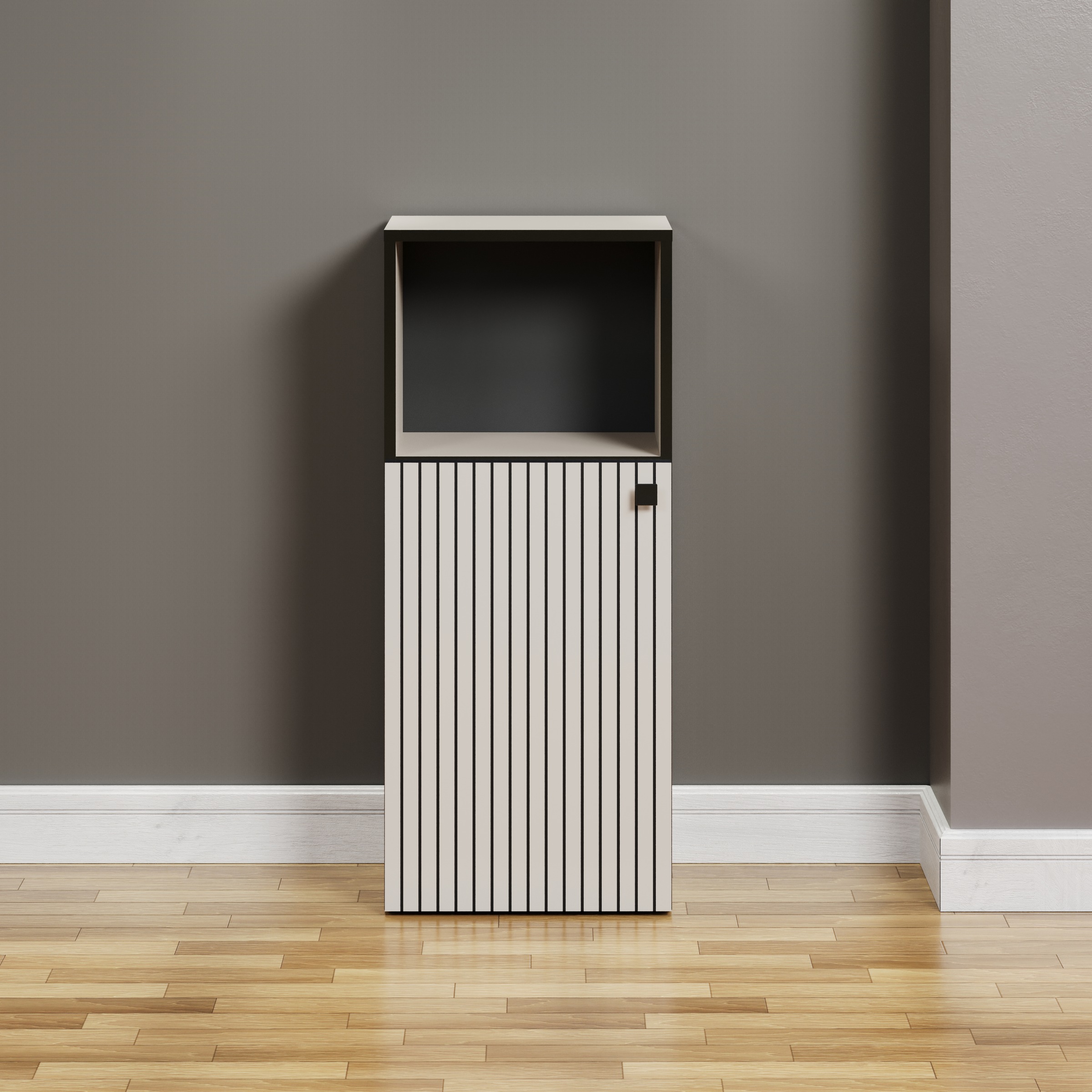 welltime Unterschrank »Amrum«, (1 St.), Badschrank mit offenem Fach und Rillenoptik - Maße (B/T/H) 40/31/95 cm