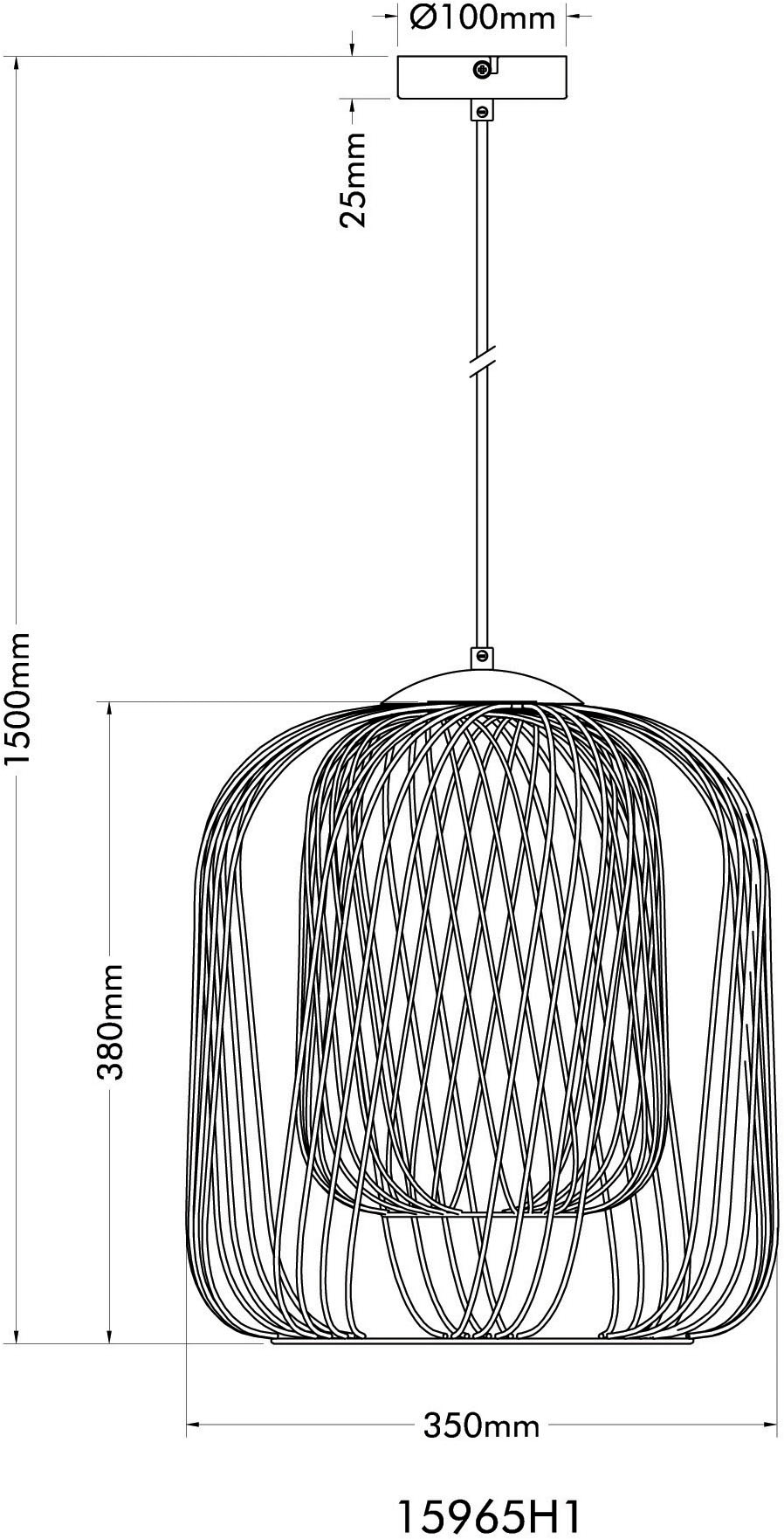 GLOBO LIGHTING Hängeleuchte »DICHTI«, Leuchtmittel E27 | ohne Leuchtmittel, Hängelampe/Pendelleuchte/Esszimmer/Wohnzimmer/Esstisch