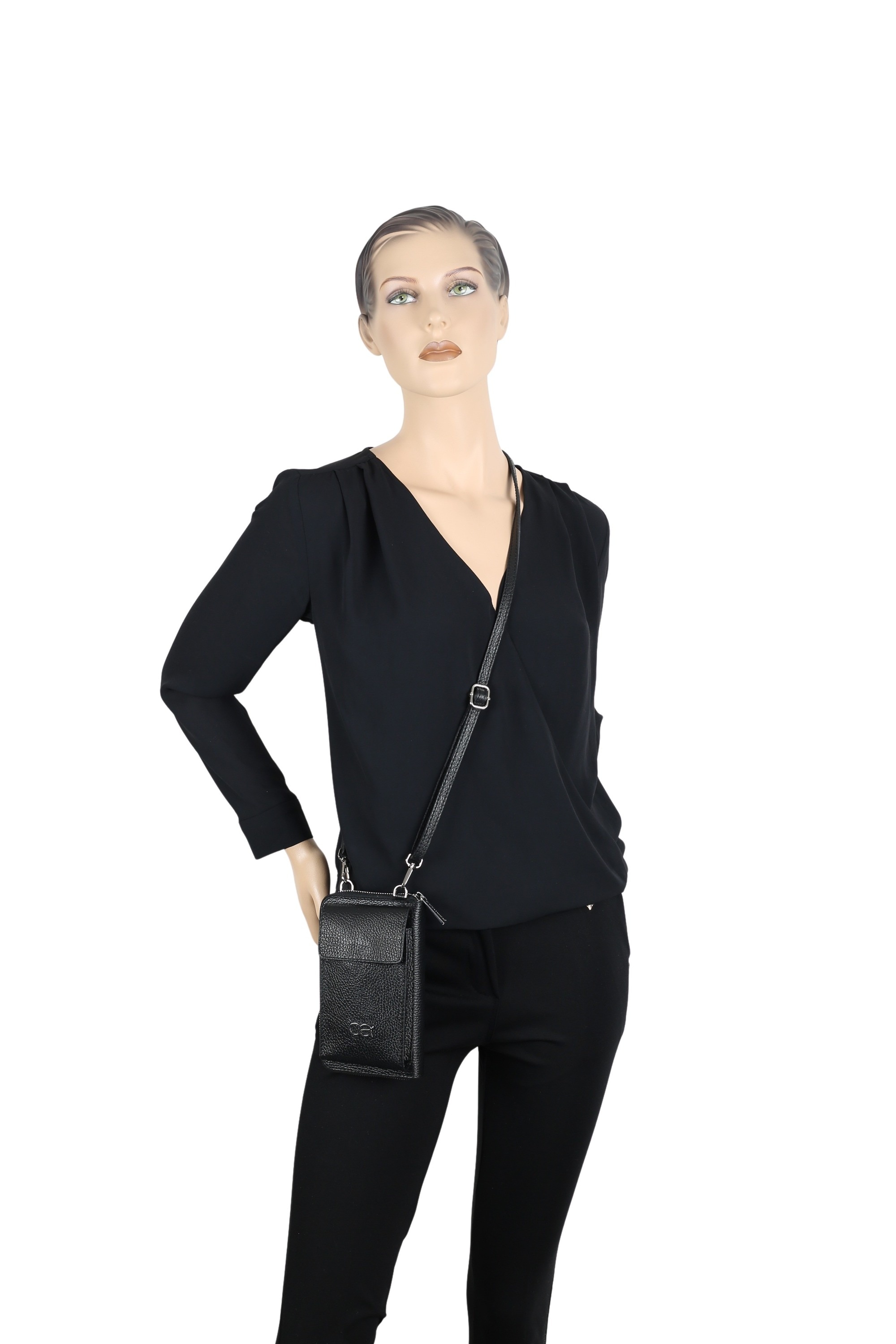 COLLEZIONE ALESSANDRO Umhängetasche »Event«, Echt Leder Handy Geldbörse zum Umhängen