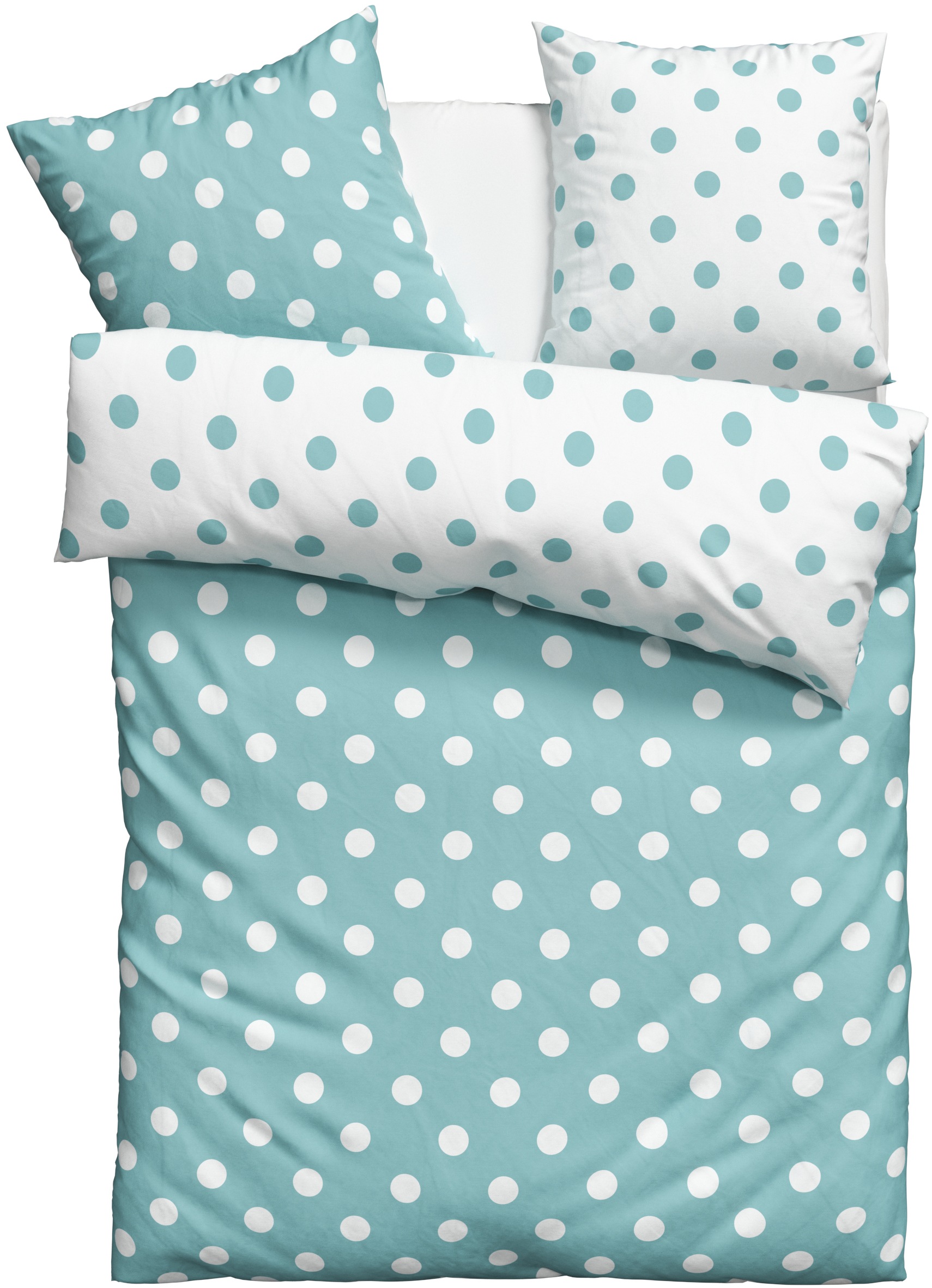 OTTO home Wendebettwäsche "Dots" 2 ab Größe 135x200 cm, aus recyceltem Mate günstig online kaufen