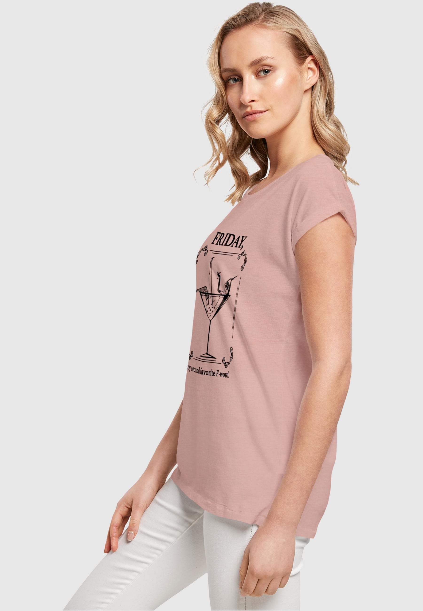 MisterTee T-Shirt »MisterTee Damen Ladies F-Word Extended Shoulder Tee«, (1 tlg.)