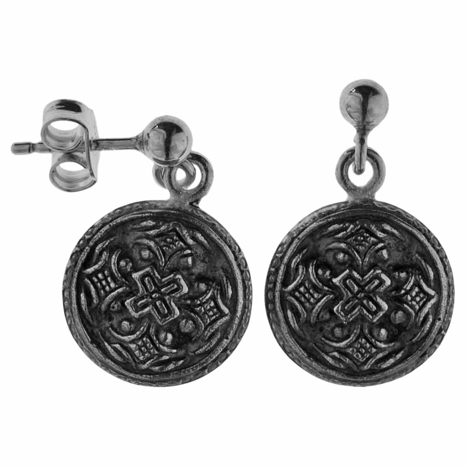 Paar Ohrhänger OSTSEE-SCHMUCK "Ostsee-Schmuck Ohrhänger Hiddensee 13 mm rund", weiß, Ohrringe, Damen, 21 x 13mm, Silber 925 (Sterlingsilber)