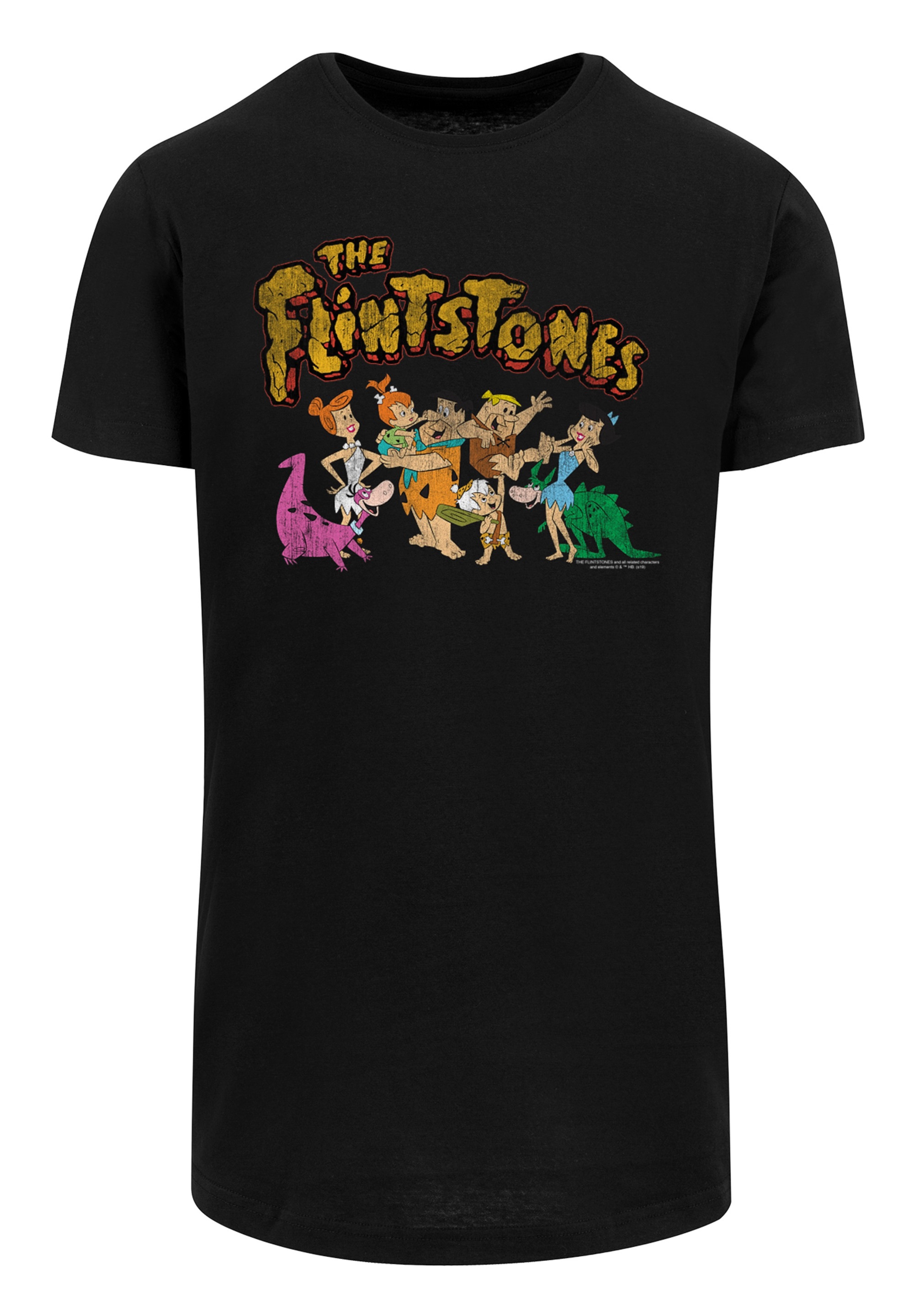F4NT4STIC T-Shirt »Familie Feuerstein The Flintstones«, Herren,Premium Merch,Lang,Longshirt,Bedruckt