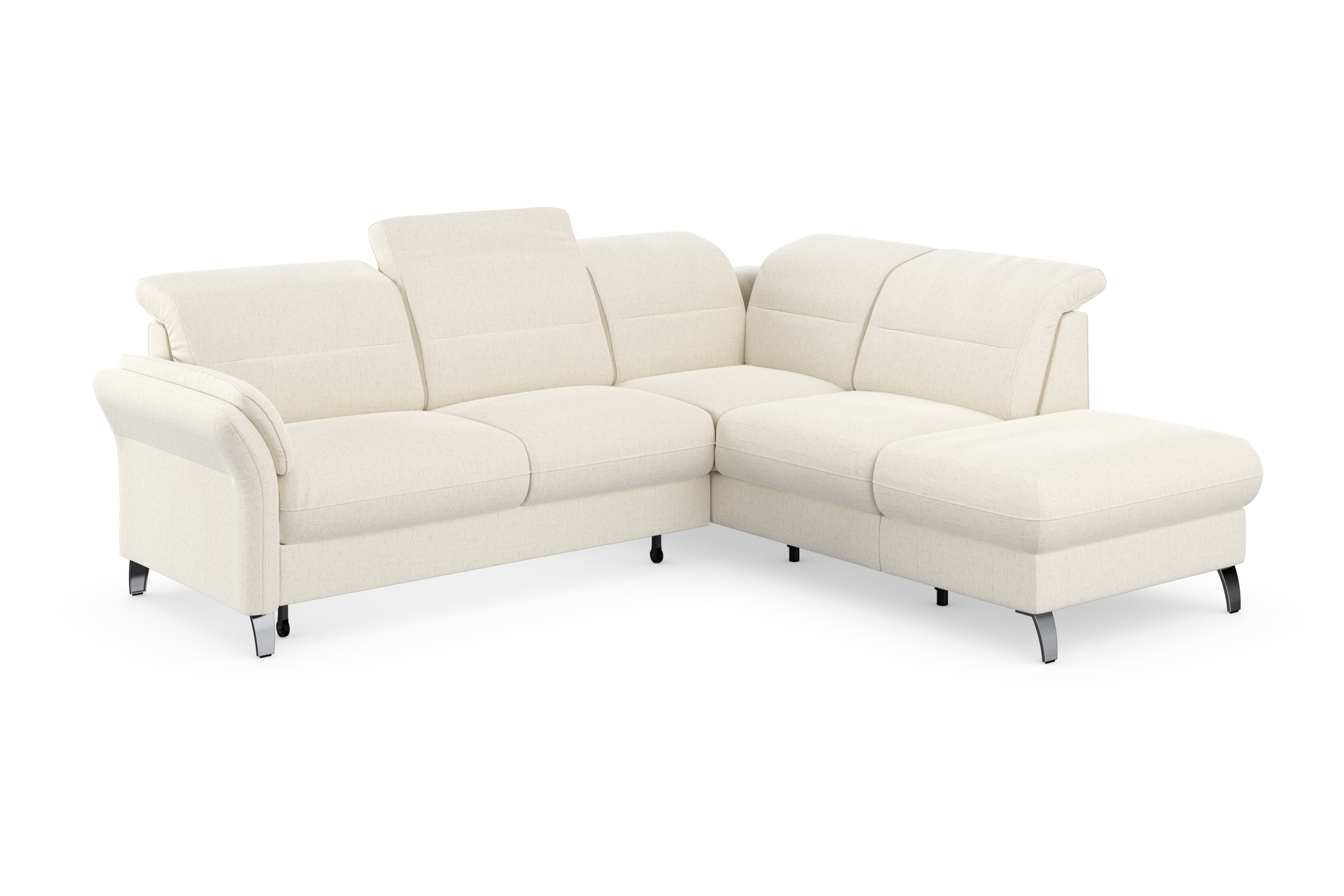 sit&more Ecksofa »Grenoble L-Form mit Federkern«, wahlweise mit Bettfunktion, Bettkasten, Arm- und Kopfteilverstellung