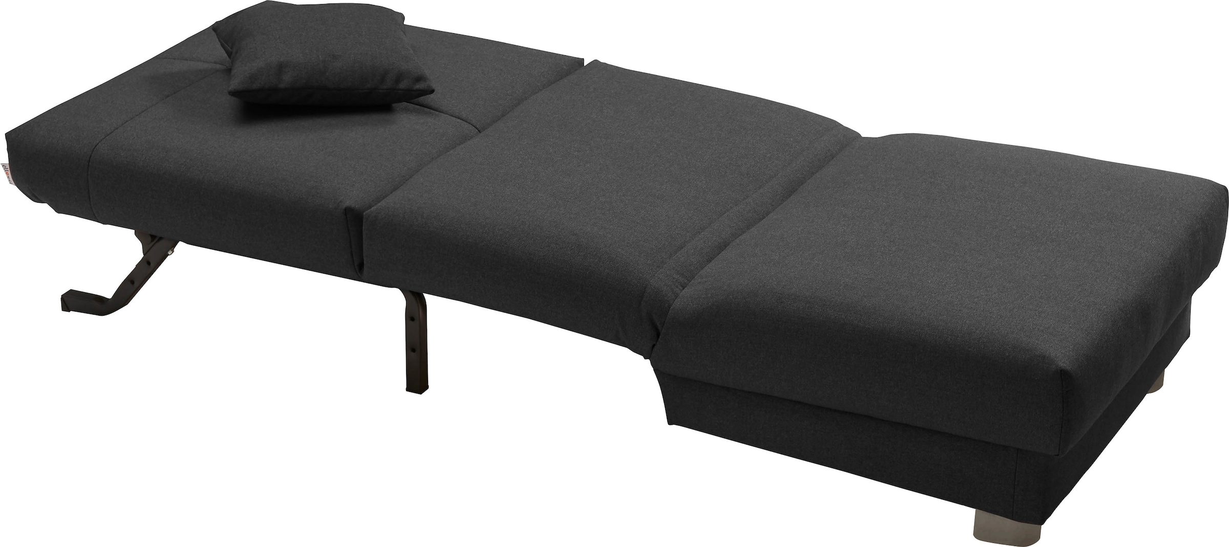 ell + ell Schlafsofa »Enny«, Liegefläche Breite 80 cm, Liegehöhe 40 cm, Füße alufarben, Rückenlehne