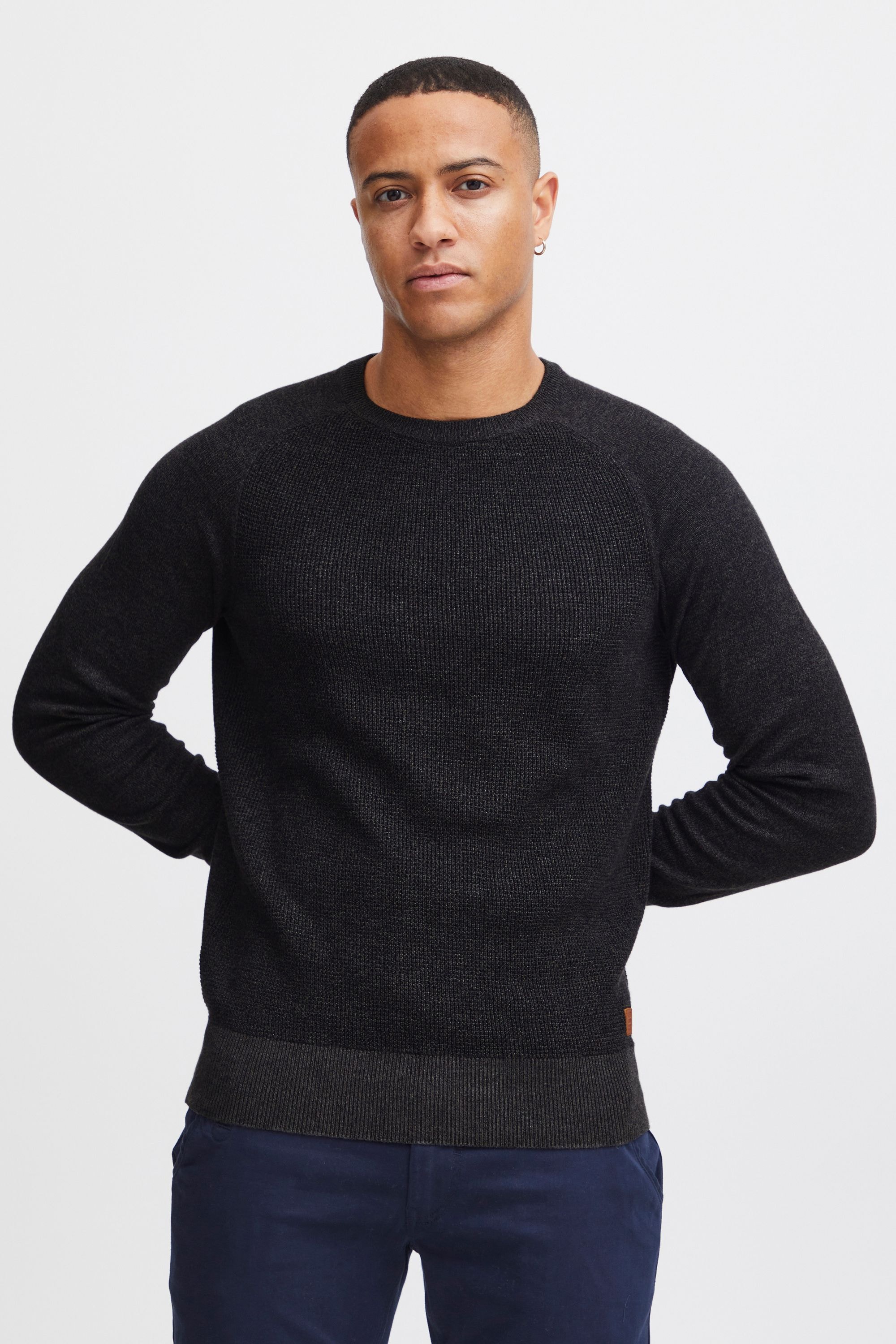 Blend Rundhalspullover "BHGandolf", Strickpullover mit farblich abgesetzten günstig online kaufen