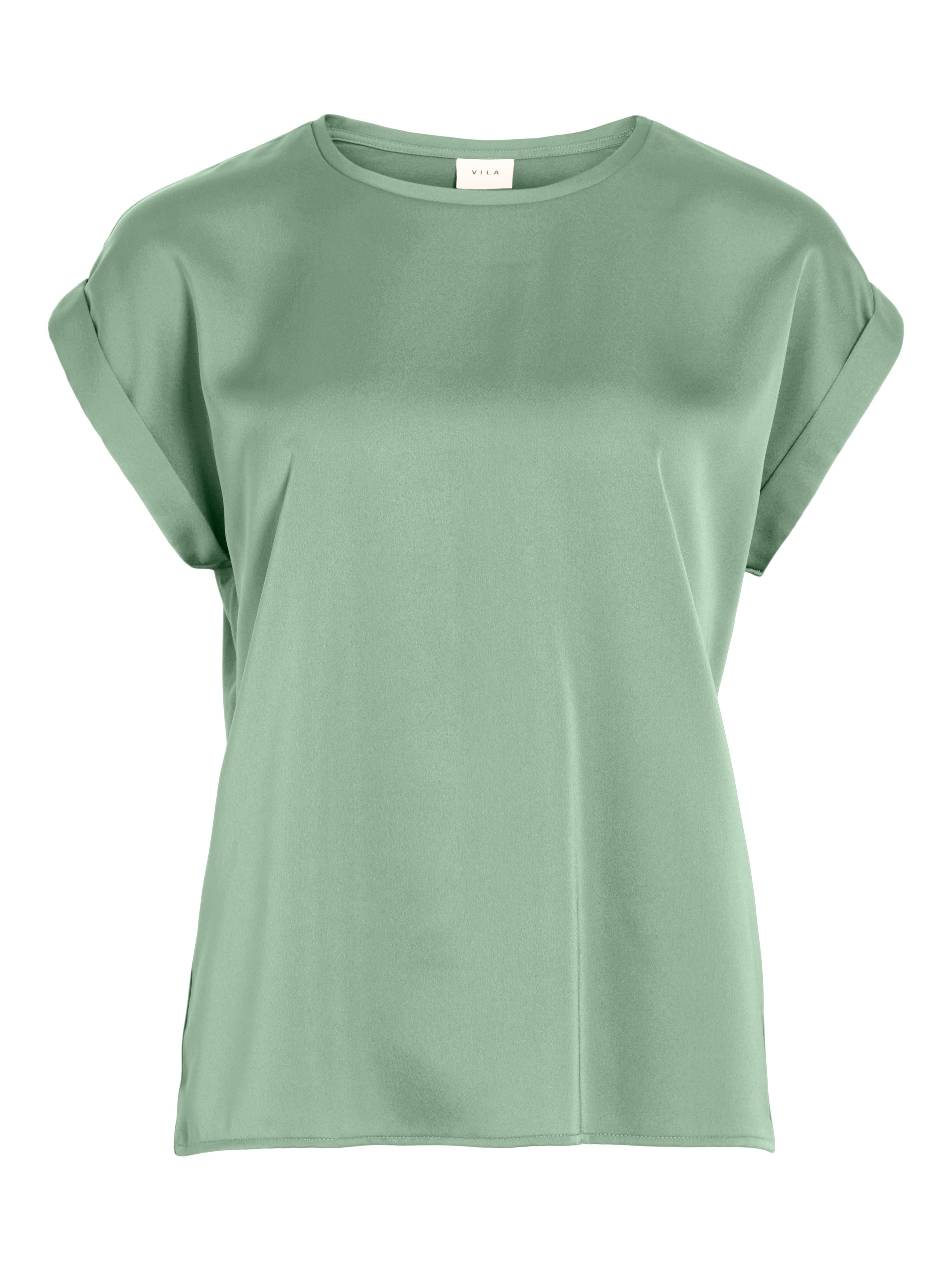 Vila "VIELLETTE S/S SATIN TOP - NOOS" Satin Optik günstig online kaufen