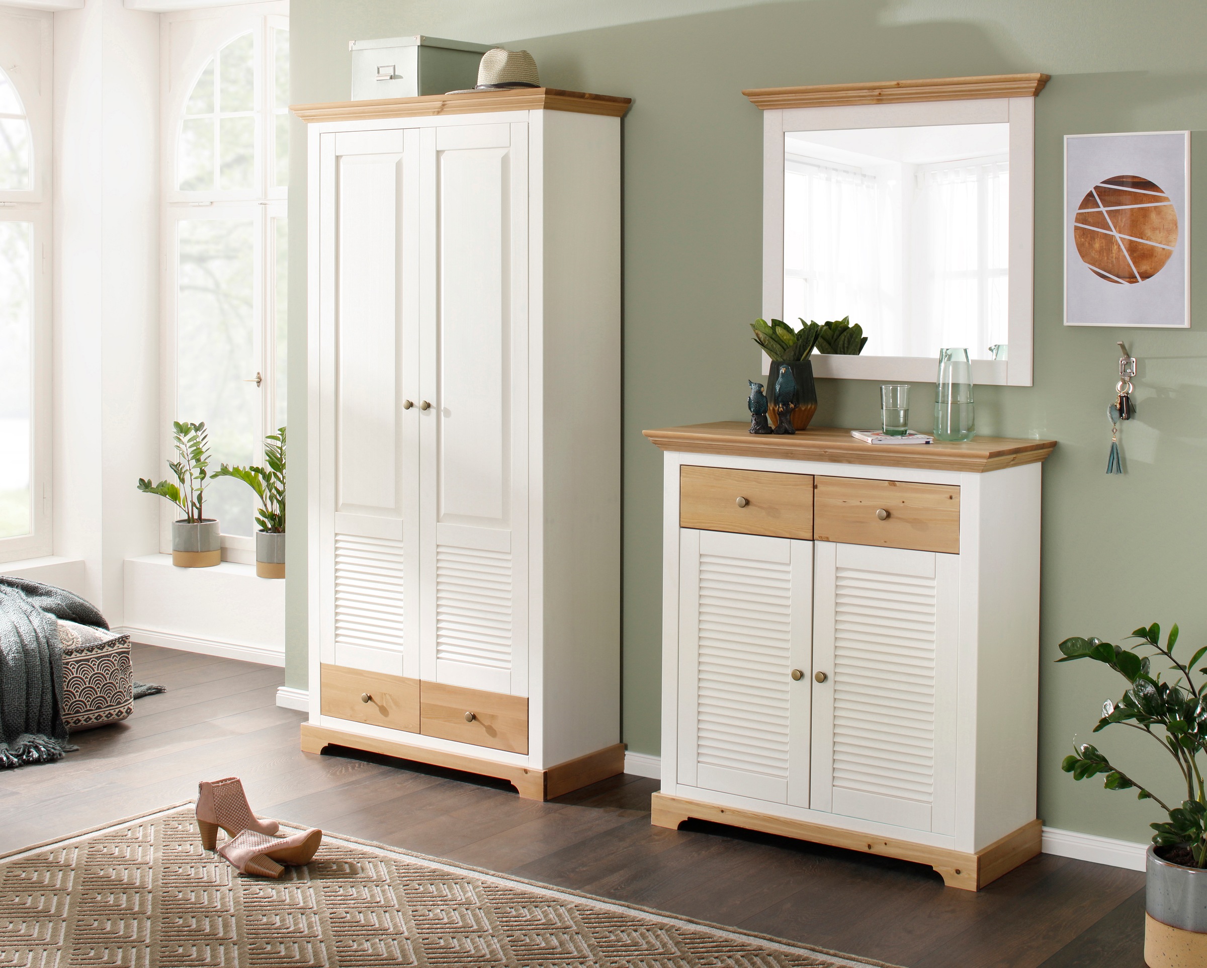 Thumbnail - OTTO home Garderobenschrank "Ayanna" Breite 94 cm, 2-türig, aus massiver Kiefer, FSC