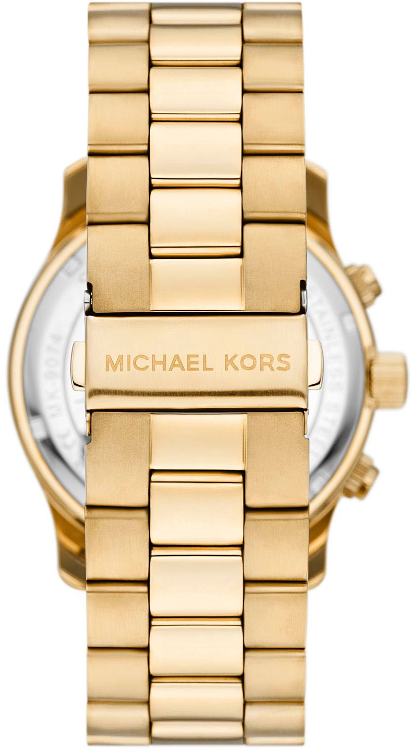 MICHAEL KORS Chronograph »RUNWAY«, Quarzuhr, Armbanduhr, Damenuhr, Stoppfunktion, Edelstahlarmband