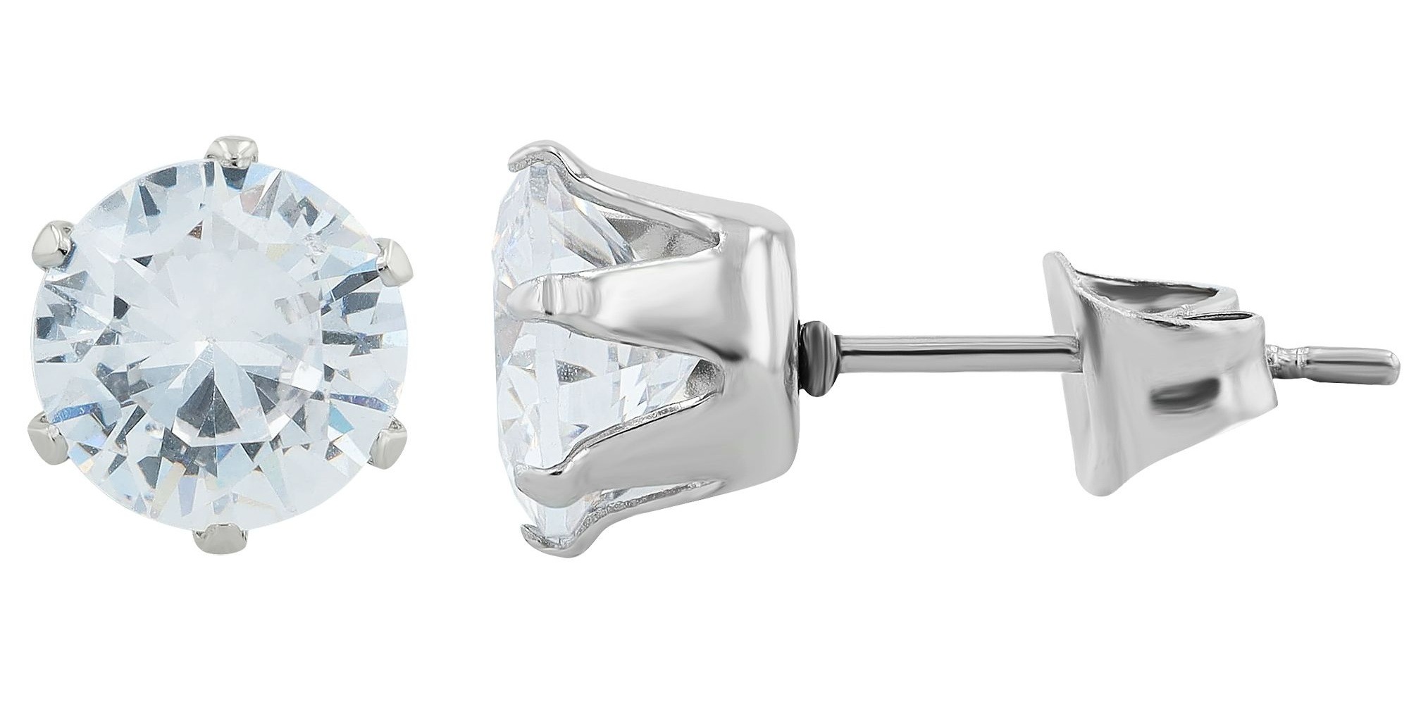 Adelia´s Paar Ohrhänger "Ohrringe – Ohrstecker aus Edelstahl mit Zirkonia" Schöne Geschenkidee zum Weihnachten