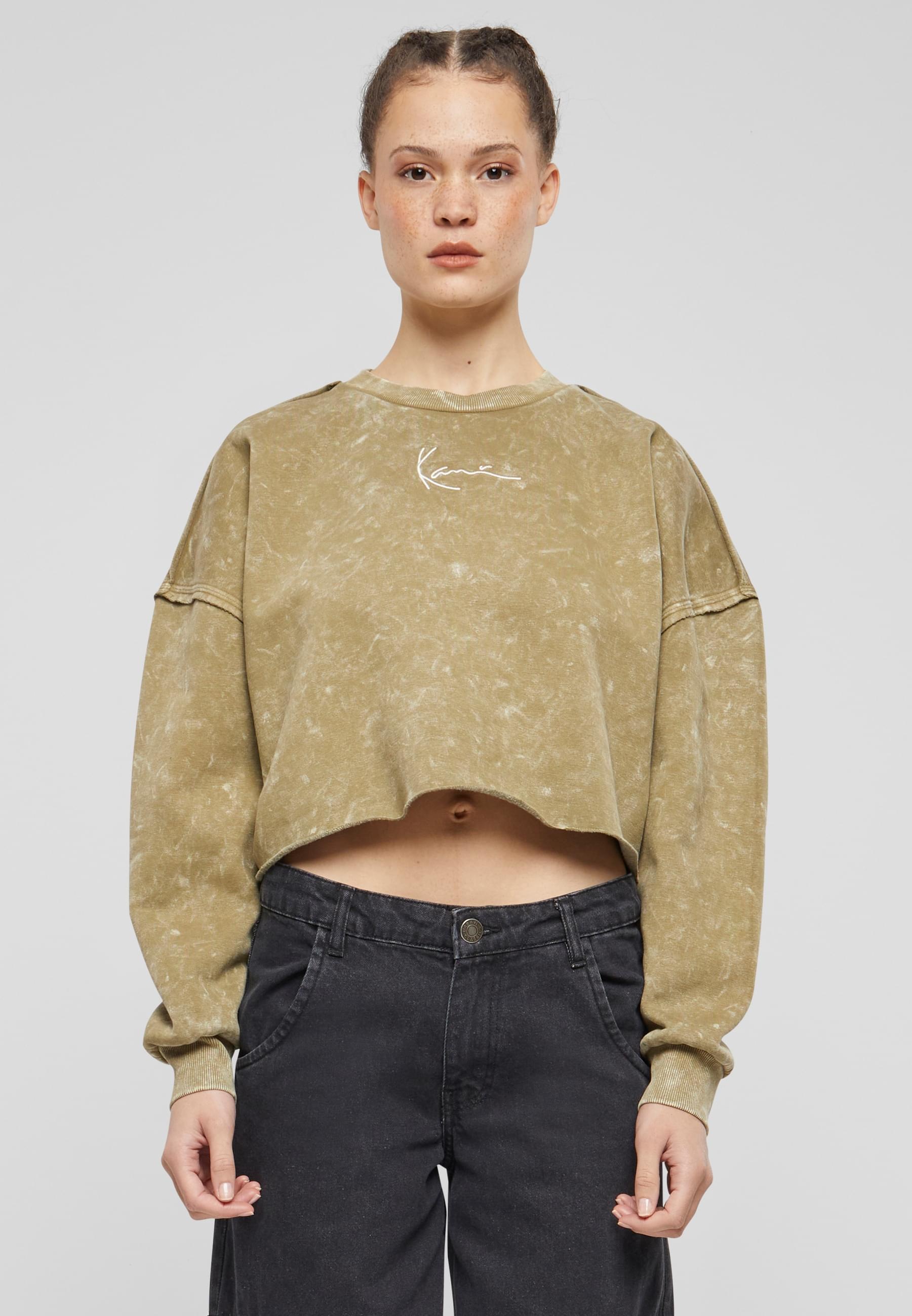 Karl Kani Sweater »Karl Kani Damen KW241-038-2 Karl Kani Signature Washed Crop Crew«