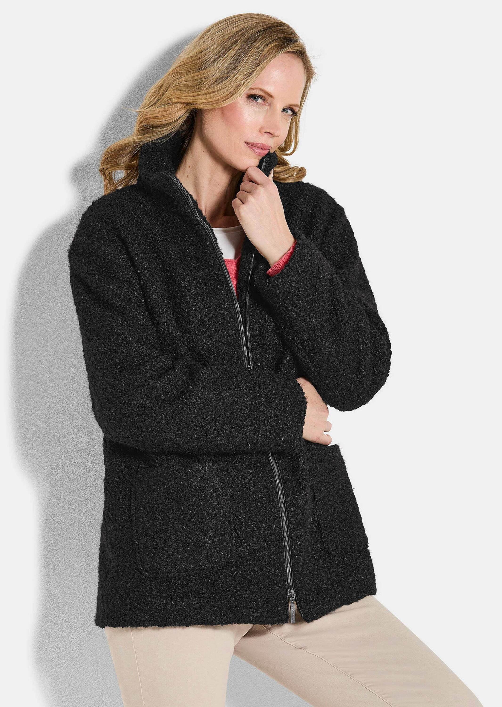 GOLDNER Blouson »Kurzgröße Teddy Jacke mit Stehkragen«