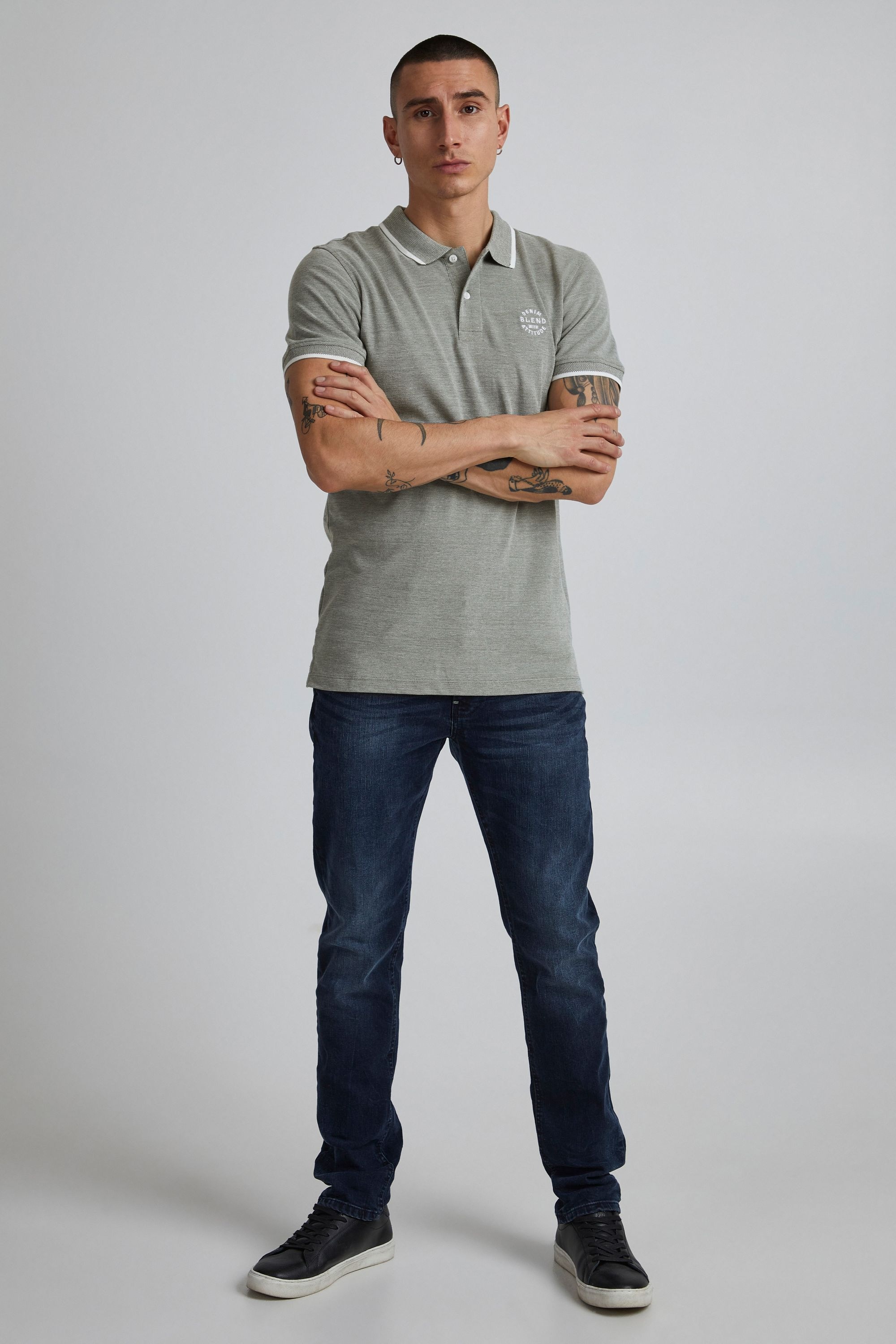 Thumbnail - Blend Poloshirt "BHBhnate" Klassisches Poloshirt mit Brustprint