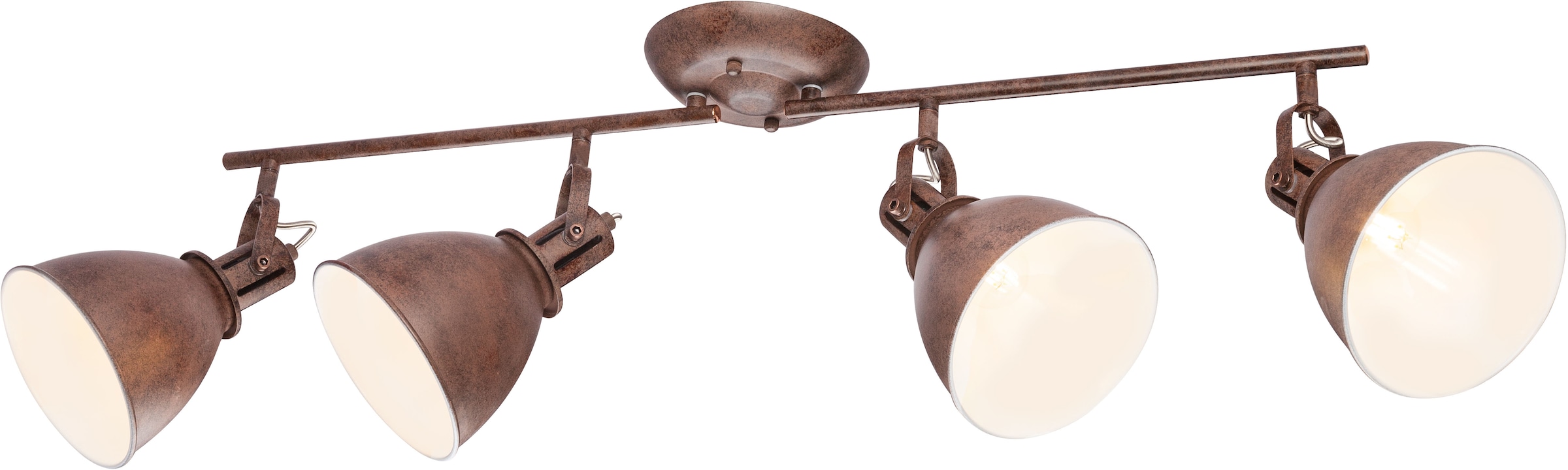 GLOBO LIGHTING Deckenstrahler »GIORGIO«, Leuchtmittel E14 | ohne Leuchtmittel, Spot/rostfarben/innen weiß/LxBxH: 800x150x200mm