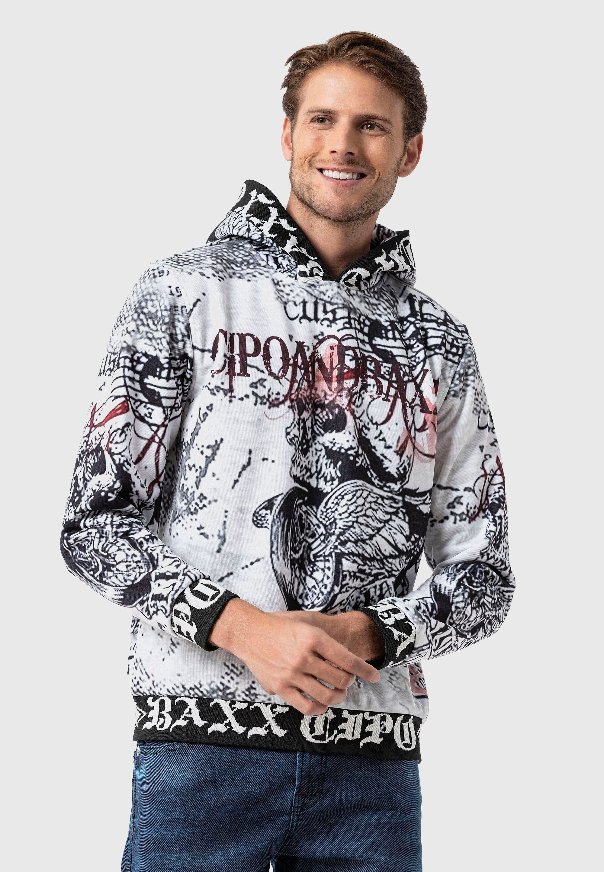Cipo & Baxx Kapuzenpullover "Sweatshirts", (1 tlg.), mit Allover-Print günstig online kaufen