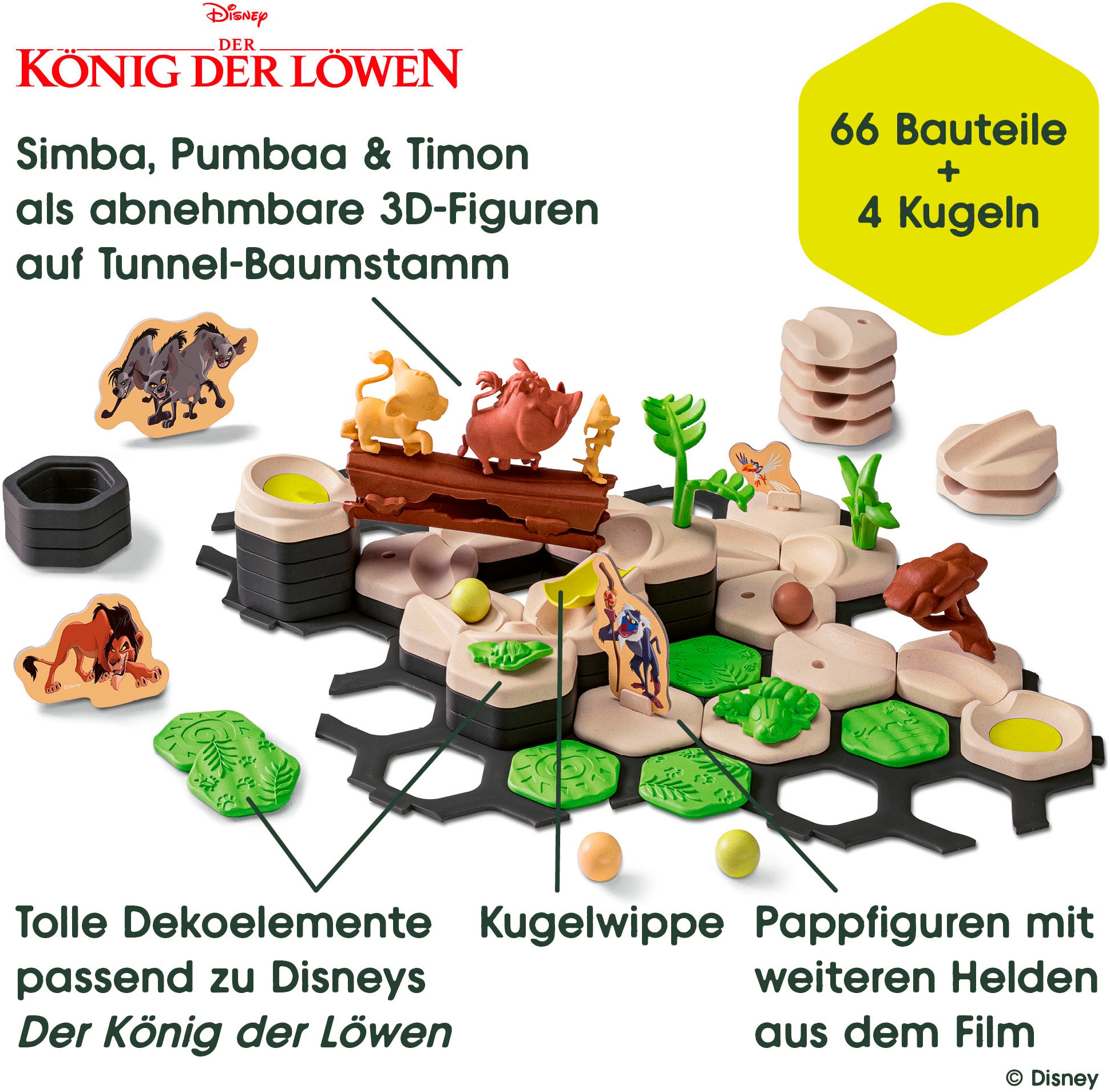 Ravensburger Kugelbahn-Bausatz »GraviTrax Junior Starter Set Disney Lion King«, Made in Germany