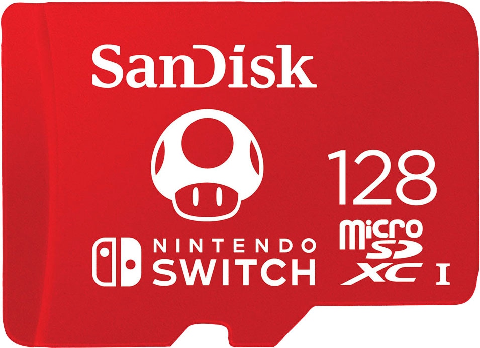 Sandisk Speicherkarte »microSDXC für Nintendo Switch 128GB«, (UHS Class 1 100 MB/s Lesegeschwindigkeit), U3/UHS-I/Cl.10/R100/W90