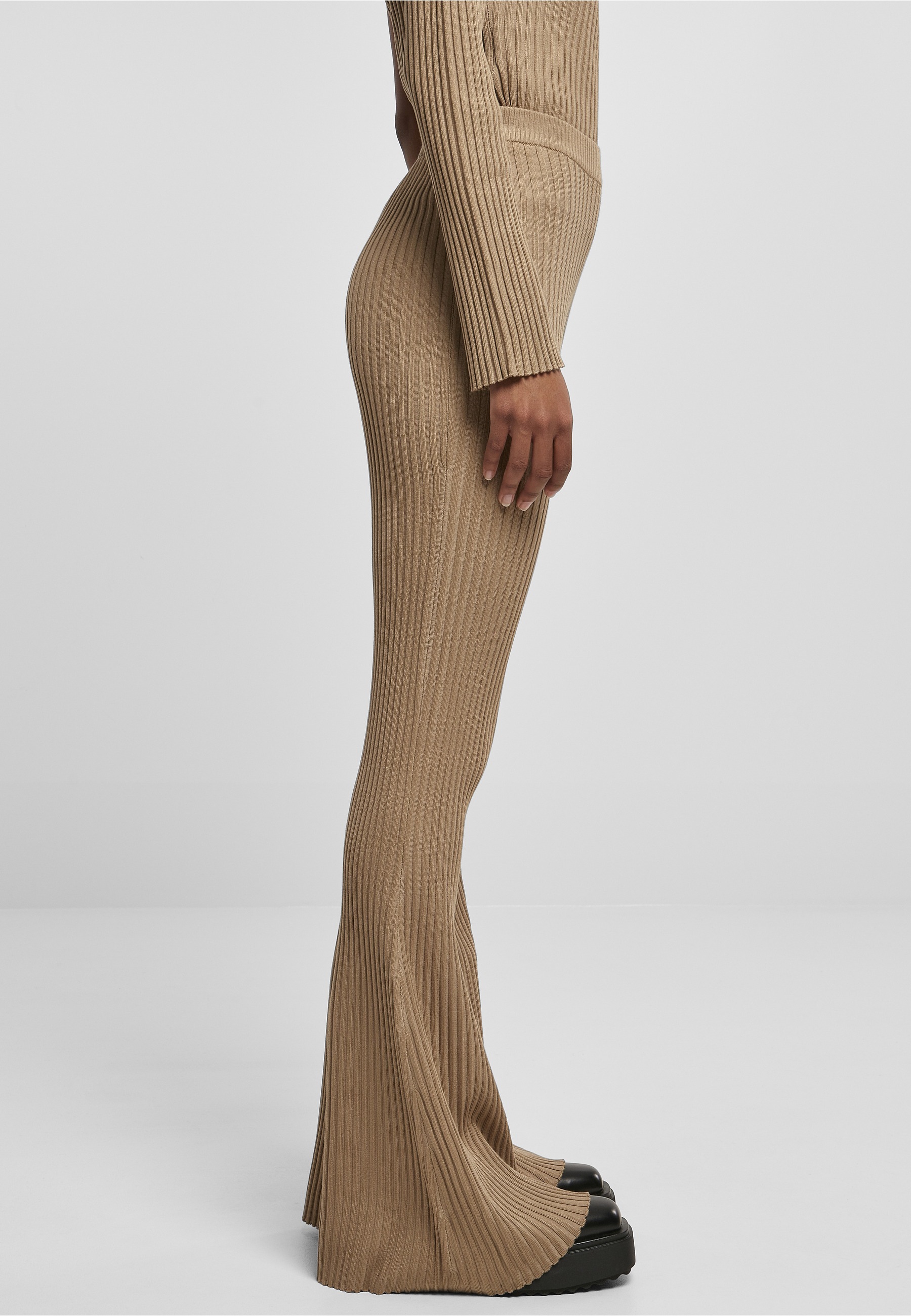 URBAN CLASSICS Leggings »Urban Classics Damen Ladies Flared Rib Knit Leggings«