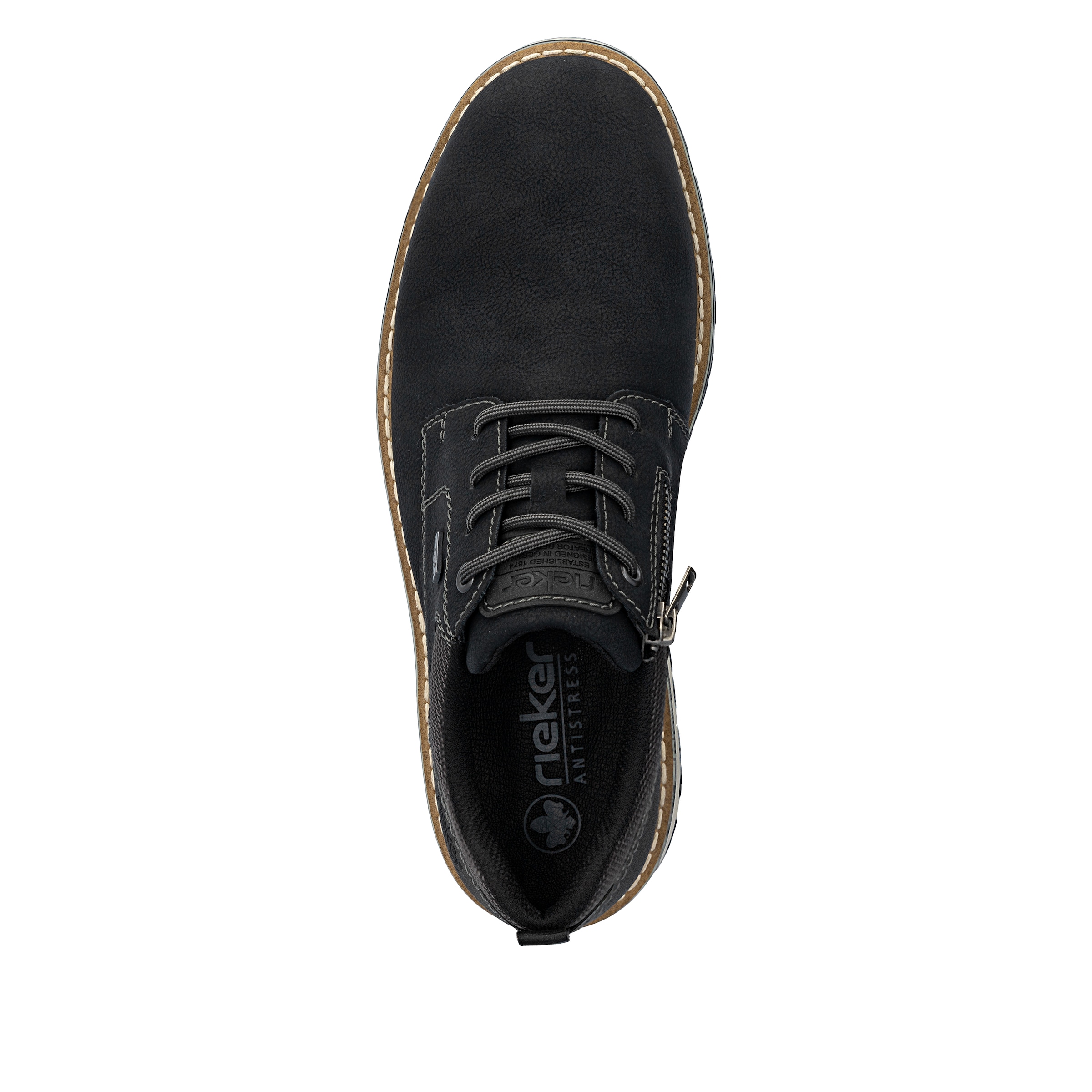 Rieker Schnürschuh, Business Schnürer, Halbschuh, Casual Sneaker mit Innenreißverschluss