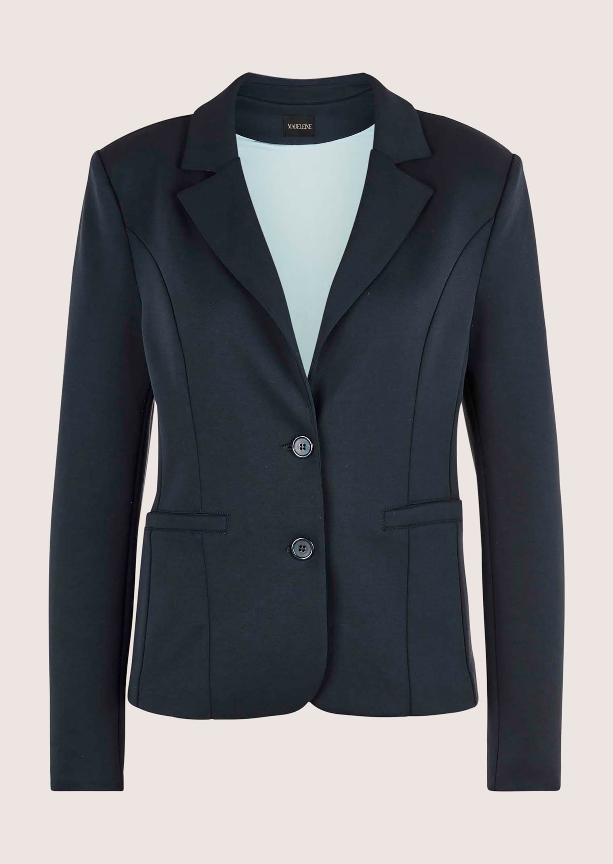 MADELEINE Jackenblazer "Blazer Jersey-Blazer in modischer Kurzform" Jersey Blazr, Koffertauglich