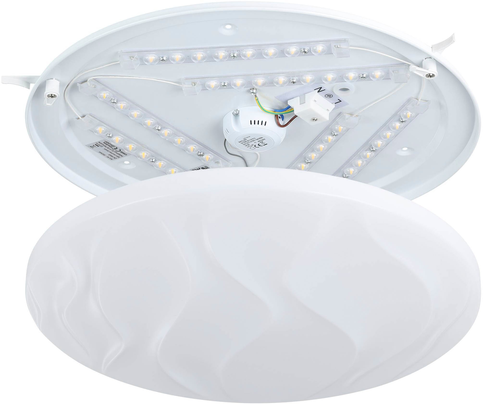 EGLO Deckenleuchte »Benariba Deckenlampe, Wandlampe aus Stahl und Kunststoff, Flurlampe« LED-Modul 1 Stk. Warmweiß