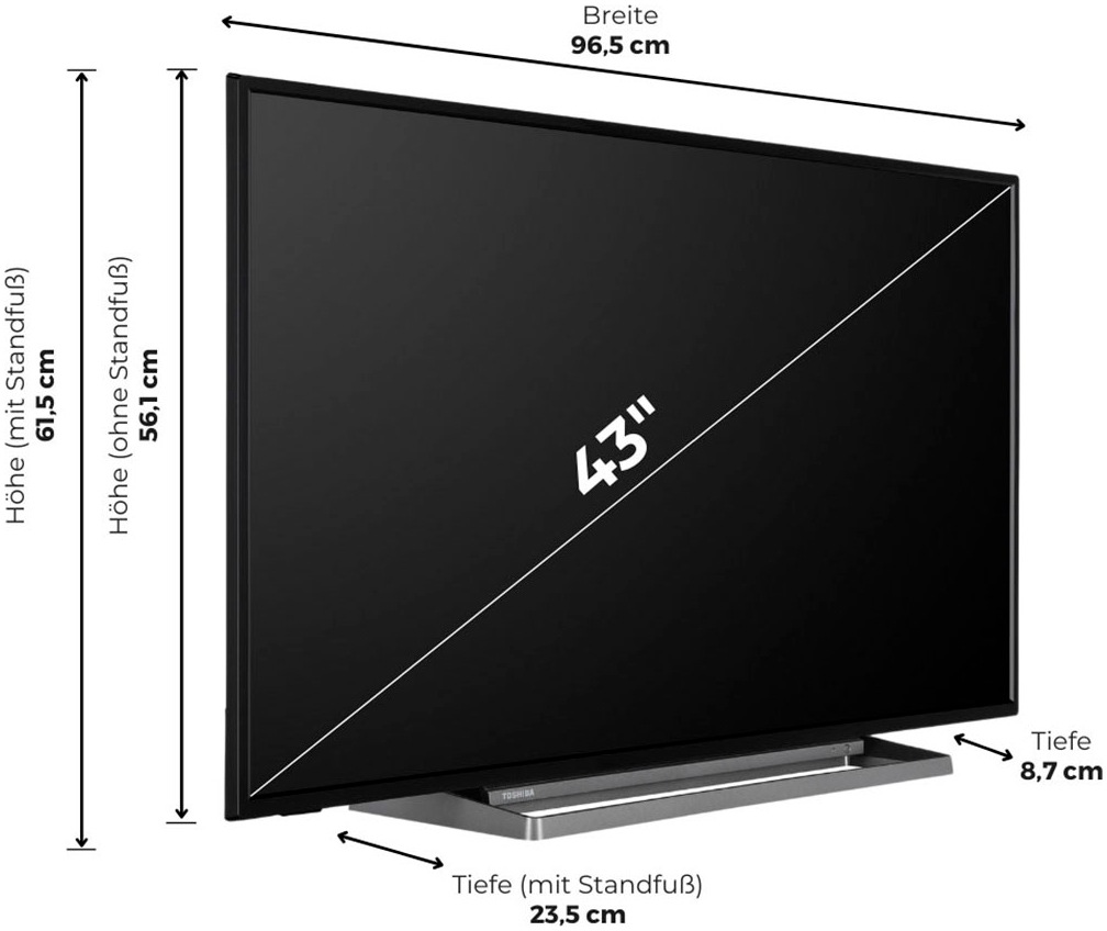 Toshiba LED-Fernseher »43UV3463DA«, 108 cm/43 Zoll, 4K Ultra HD, Smart-TV
