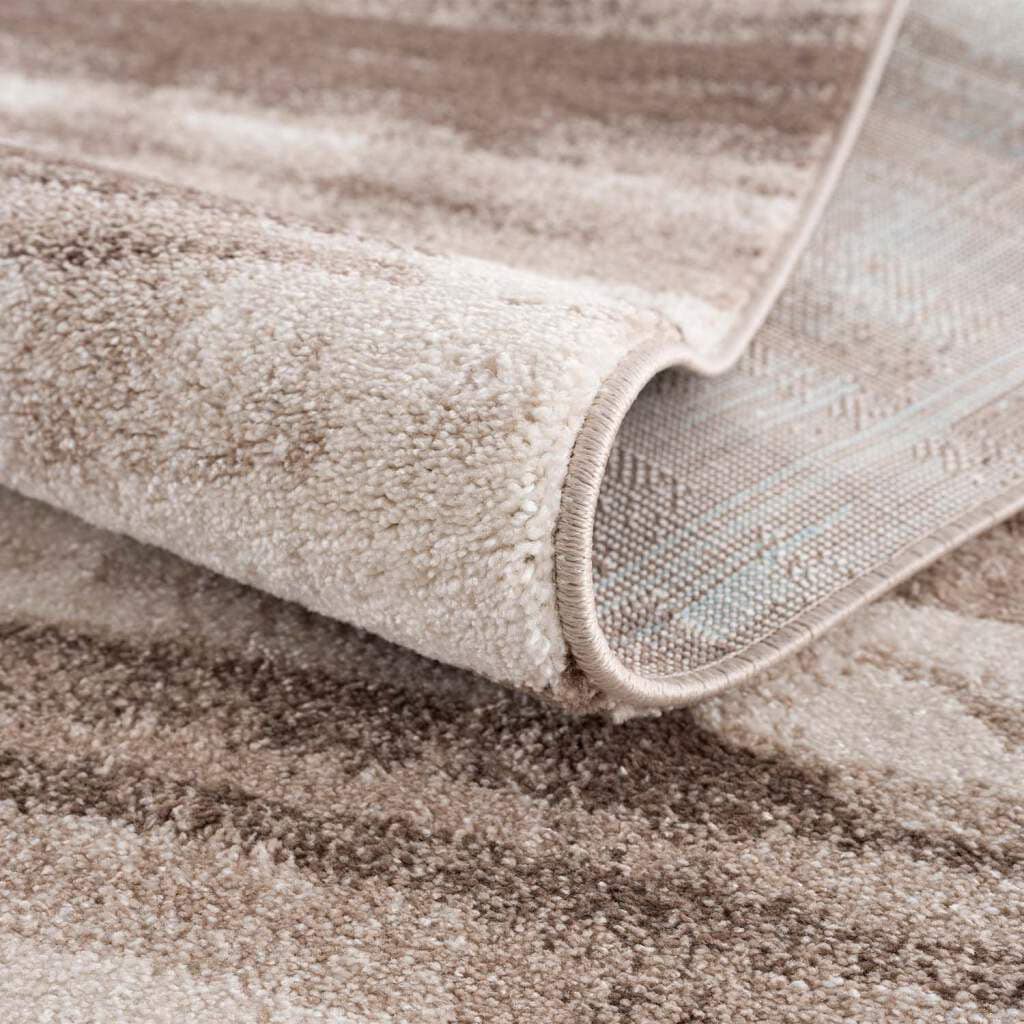 Carpet City Teppich »Moda« rund 11 mm Höhe Kurzflor, Streifen-Muster, Weicher Flor