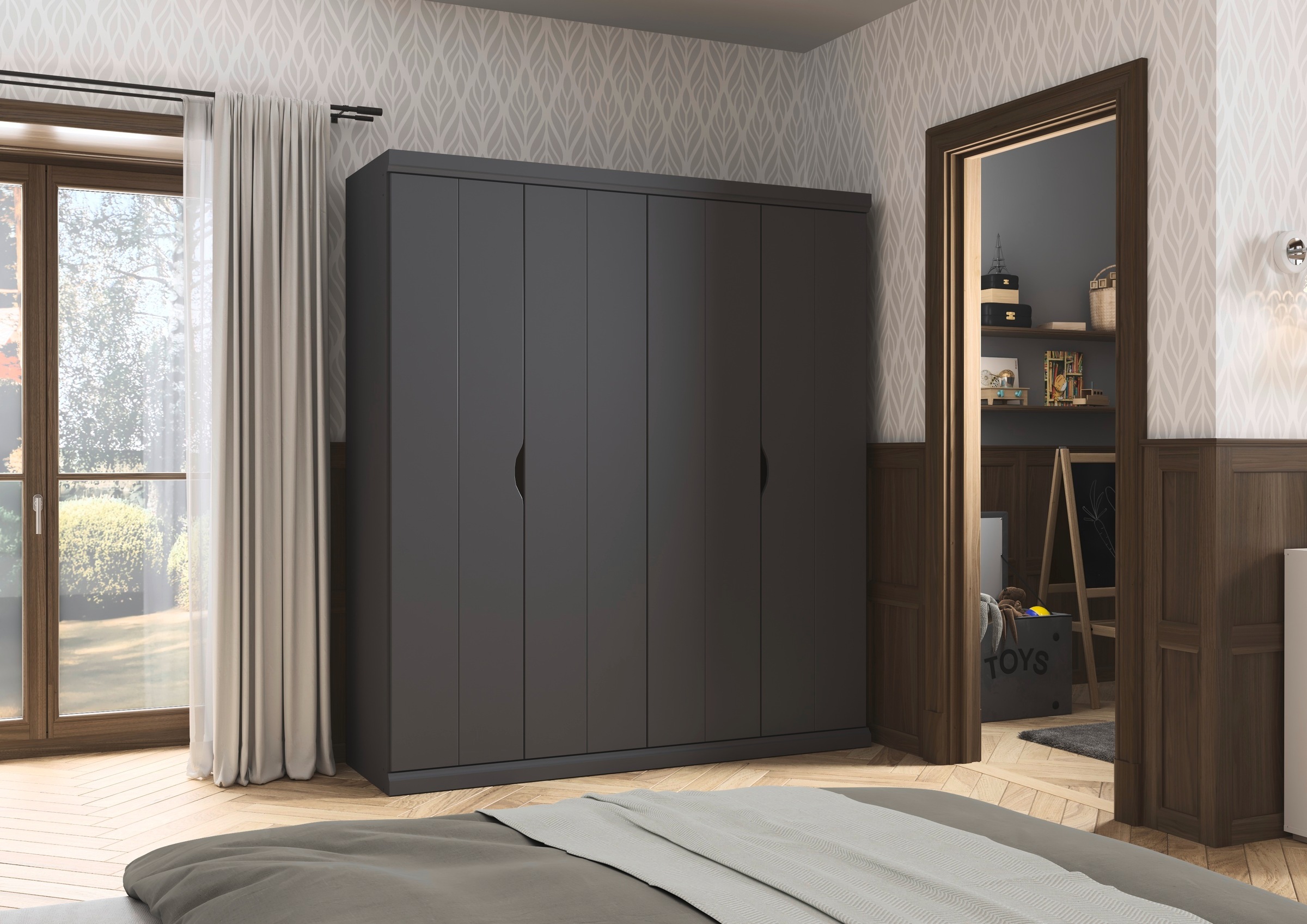 Thumbnail - rauch Kleiderschrank "Drehtürenschrank Schrank Garderobe Wäscheschrank Schlafzimmer MARLENE" in 3 verschiedenen Ausstatt...