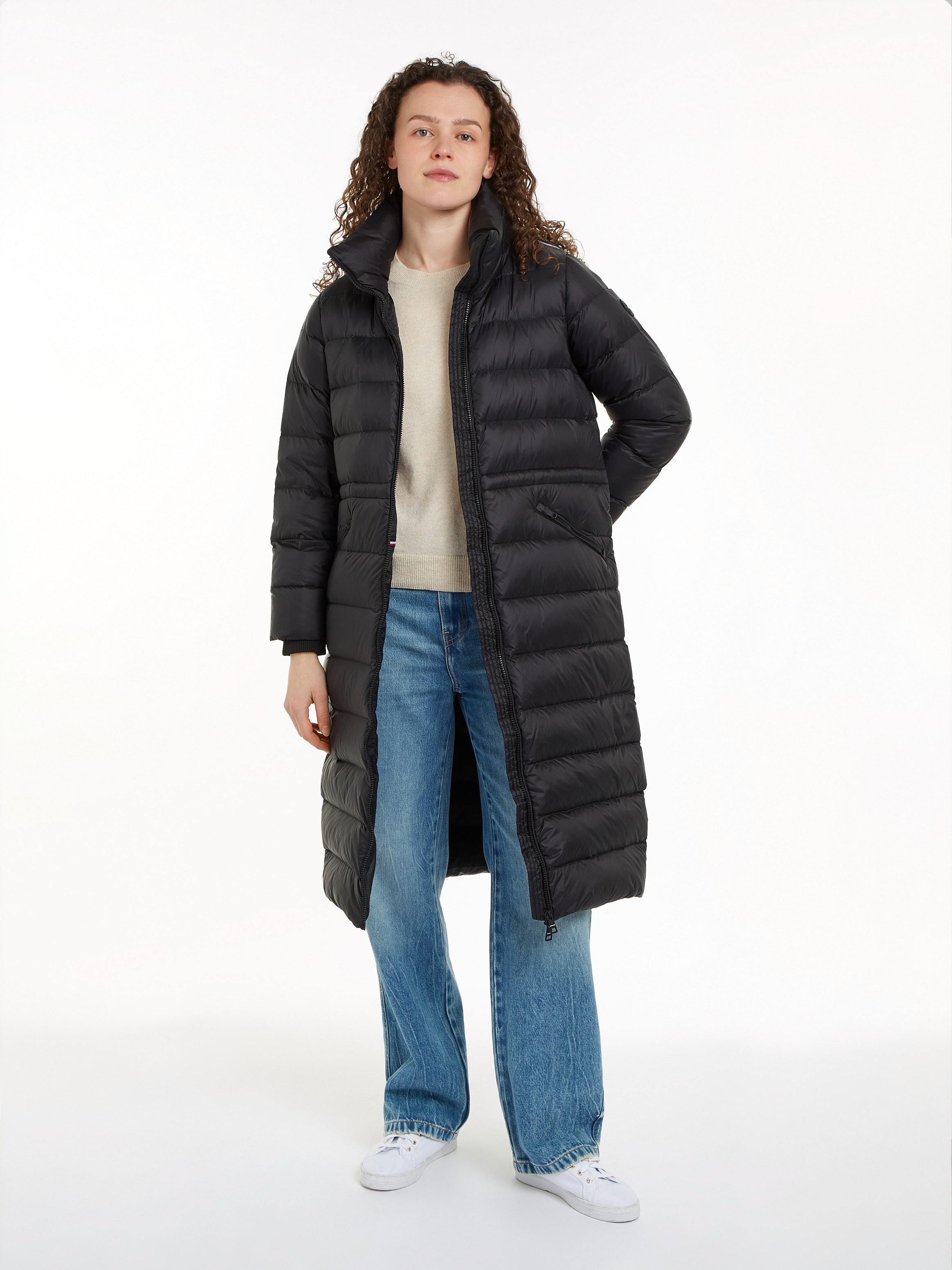 Tommy Hilfiger Steppmantel "MW DOWN FUNNEL NK MAXI COAT", mit Funnelkragen günstig online kaufen