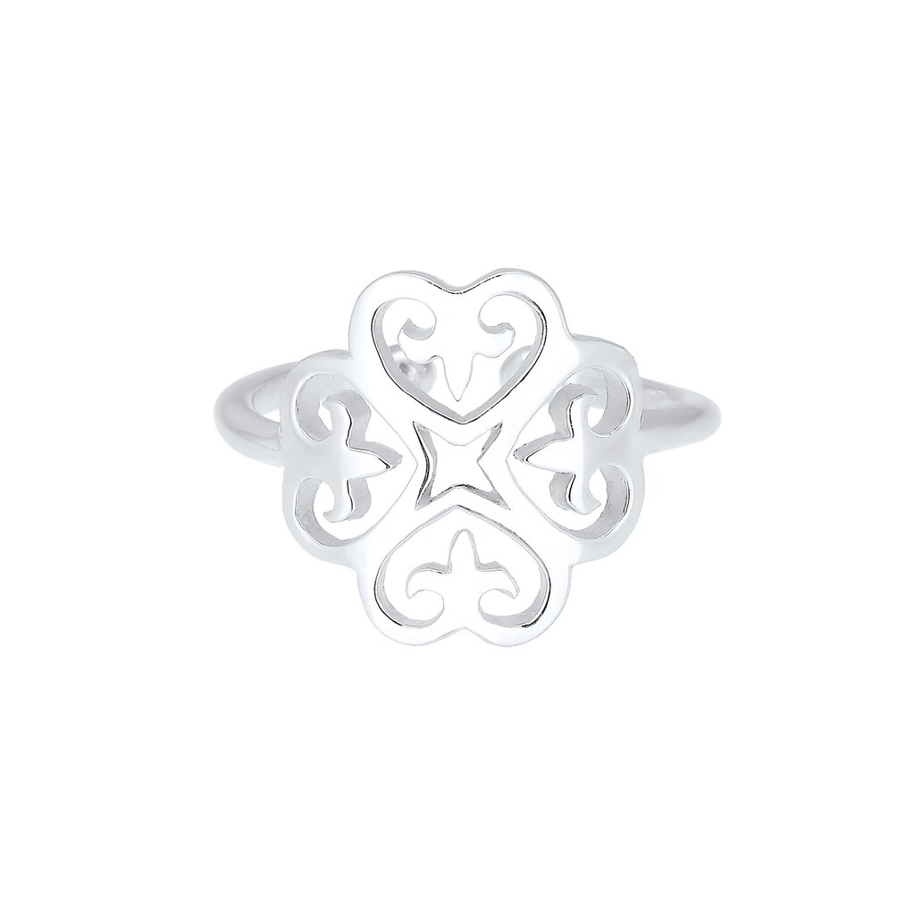 Elli Fingerring »Ornament Cut-Out Blume 925 Silber«