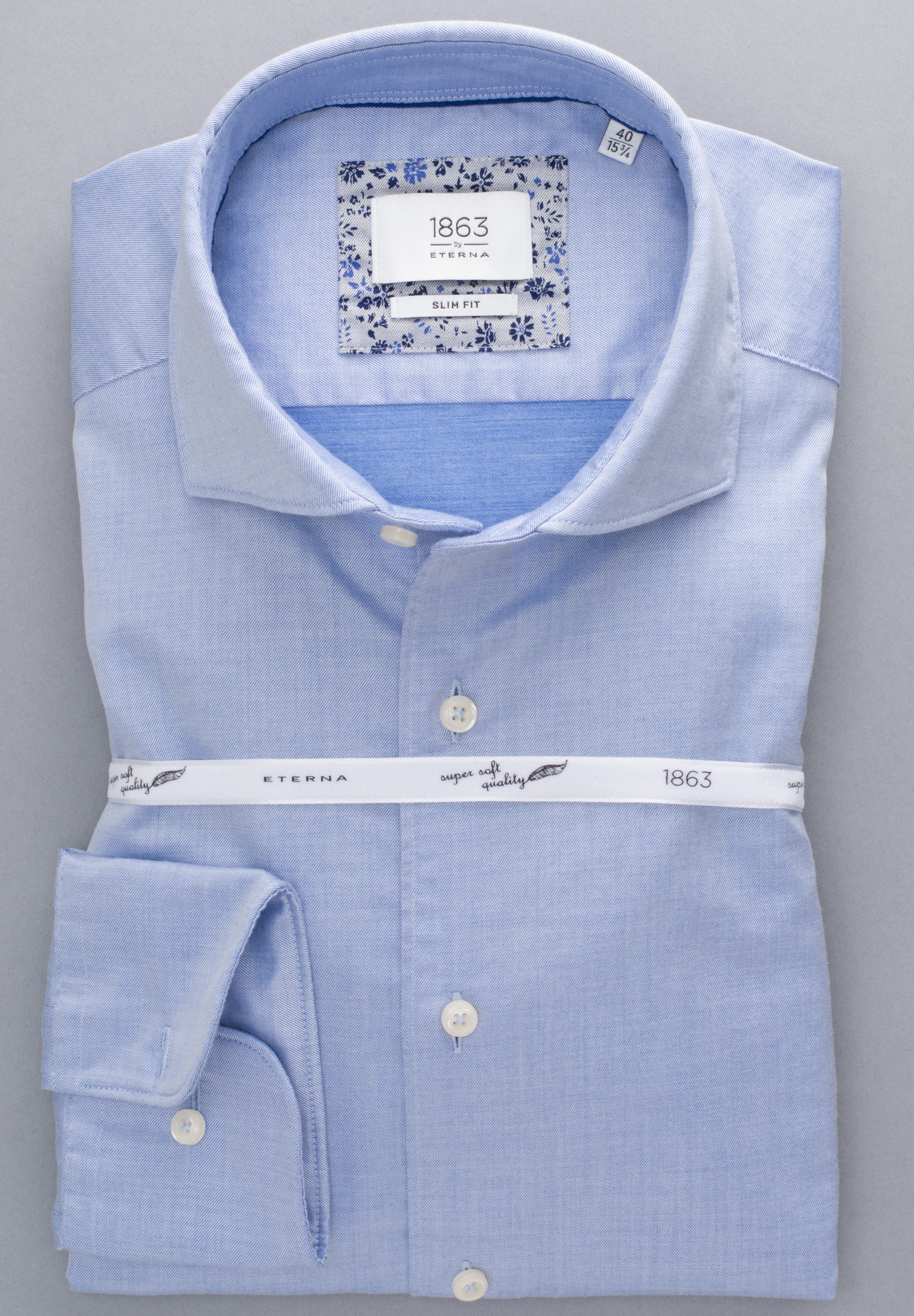 Eterna Langarmhemd »SLIM FIT« EASY IRON (bügelleicht)