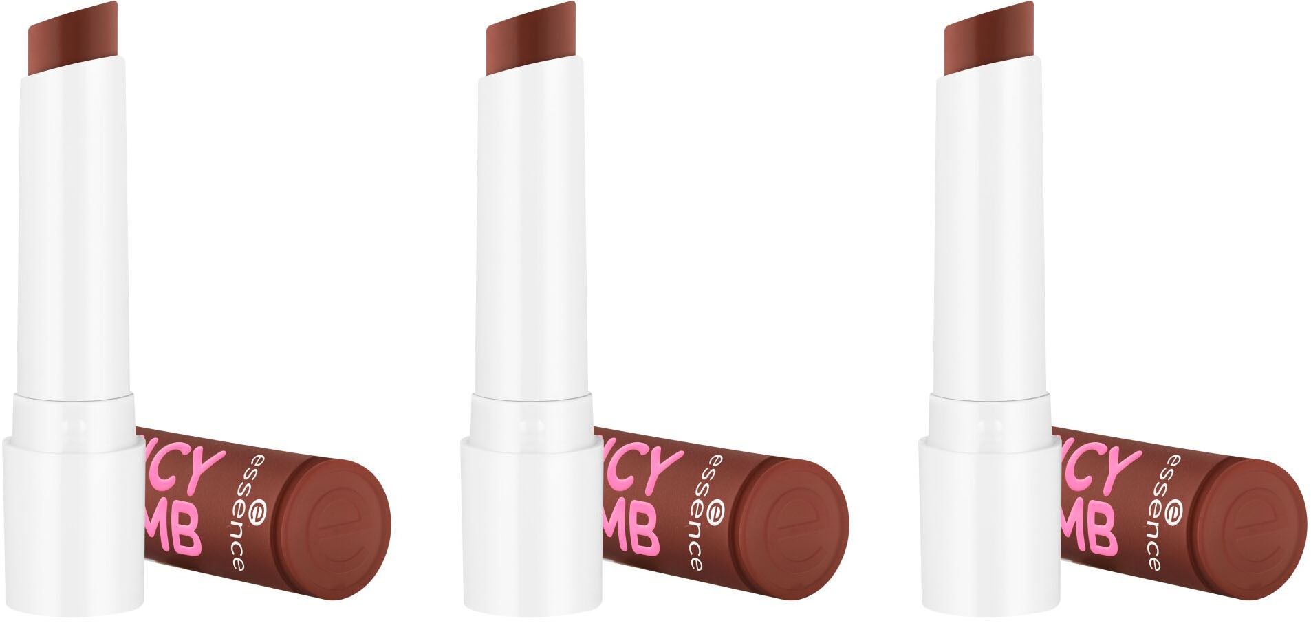 Essence Lippenbalsam »JUICY BOMB glossy butter balm«, (Set, 3 tlg.)