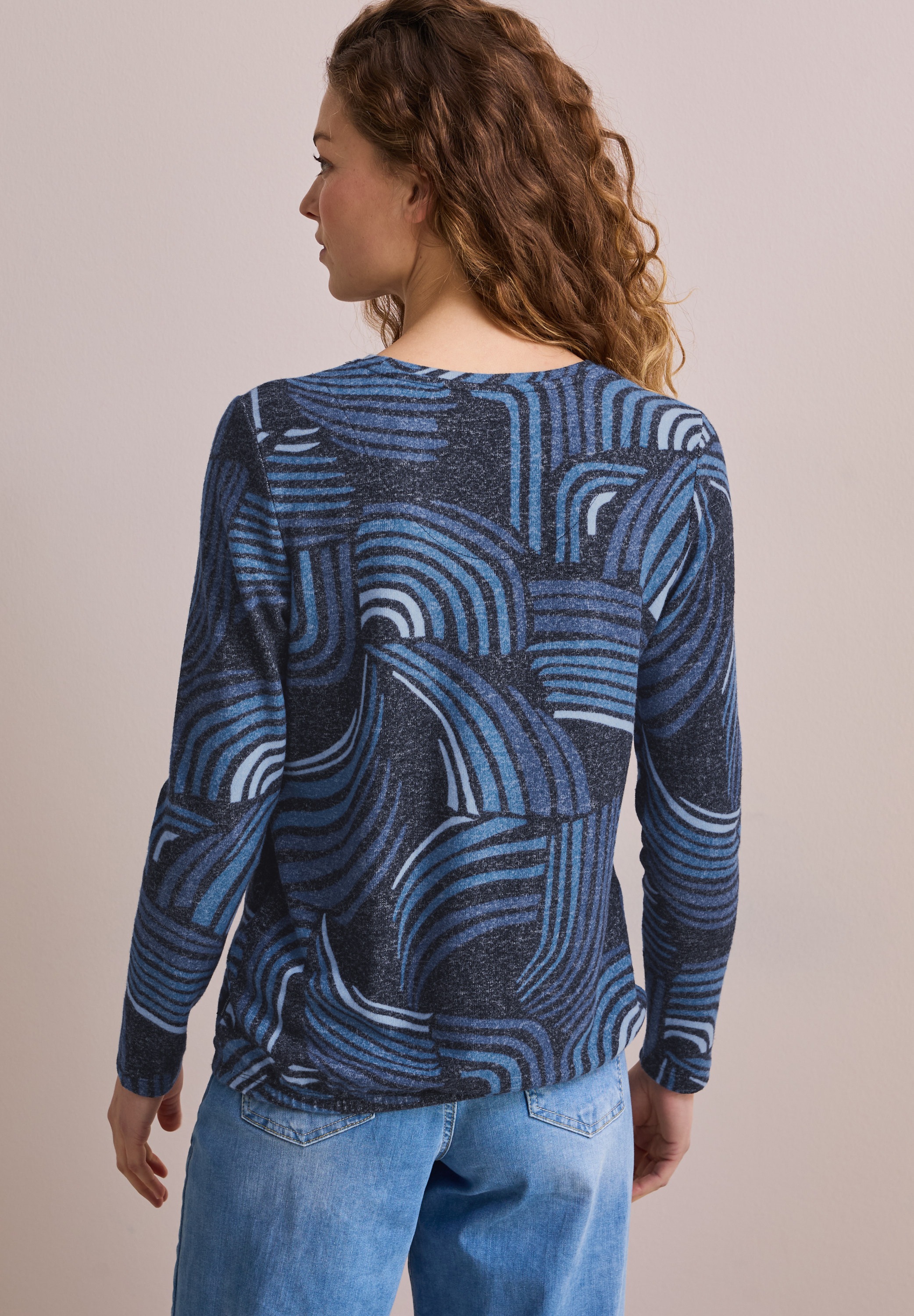 Cecil Langarmshirt, mit Elastiksaum