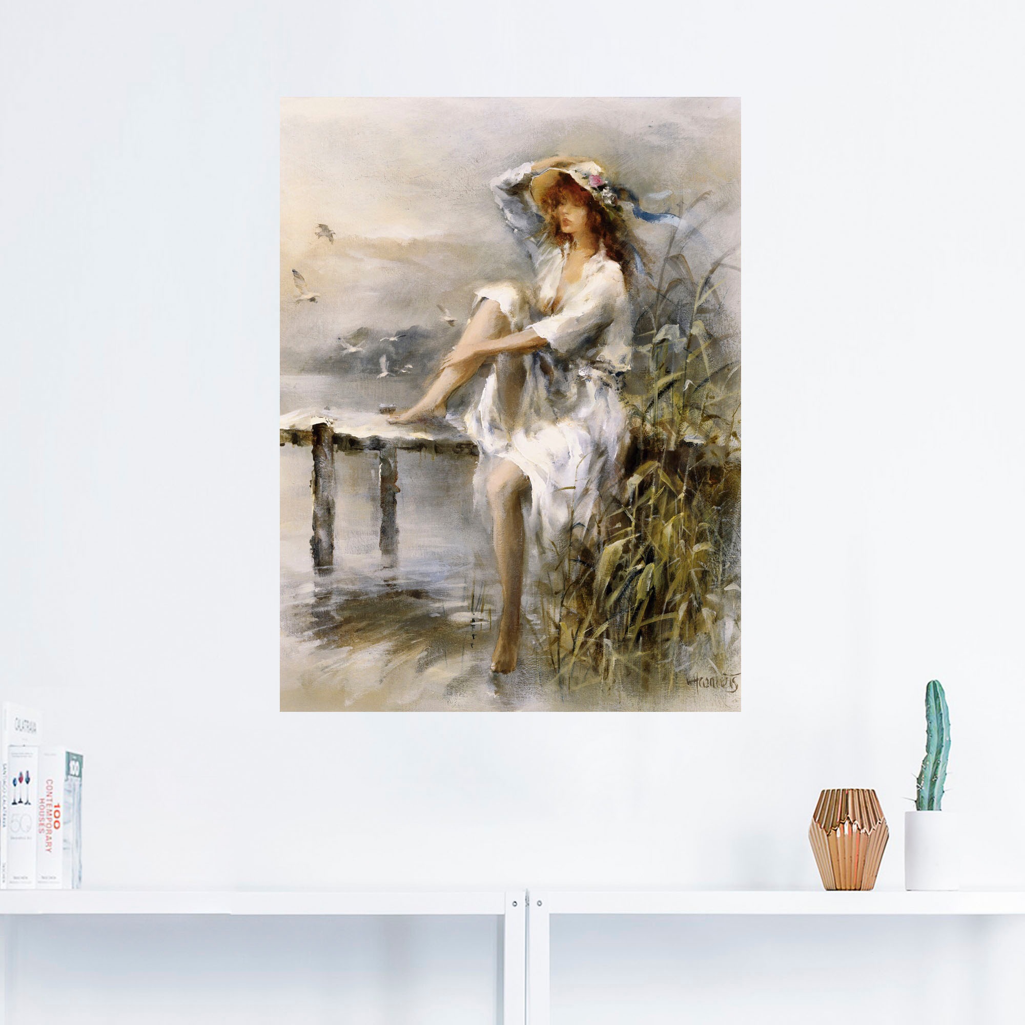 Artland Wandbild "Wasserseite", Frau, (1 St.), als Leinwandbild, Poster, Wa günstig online kaufen