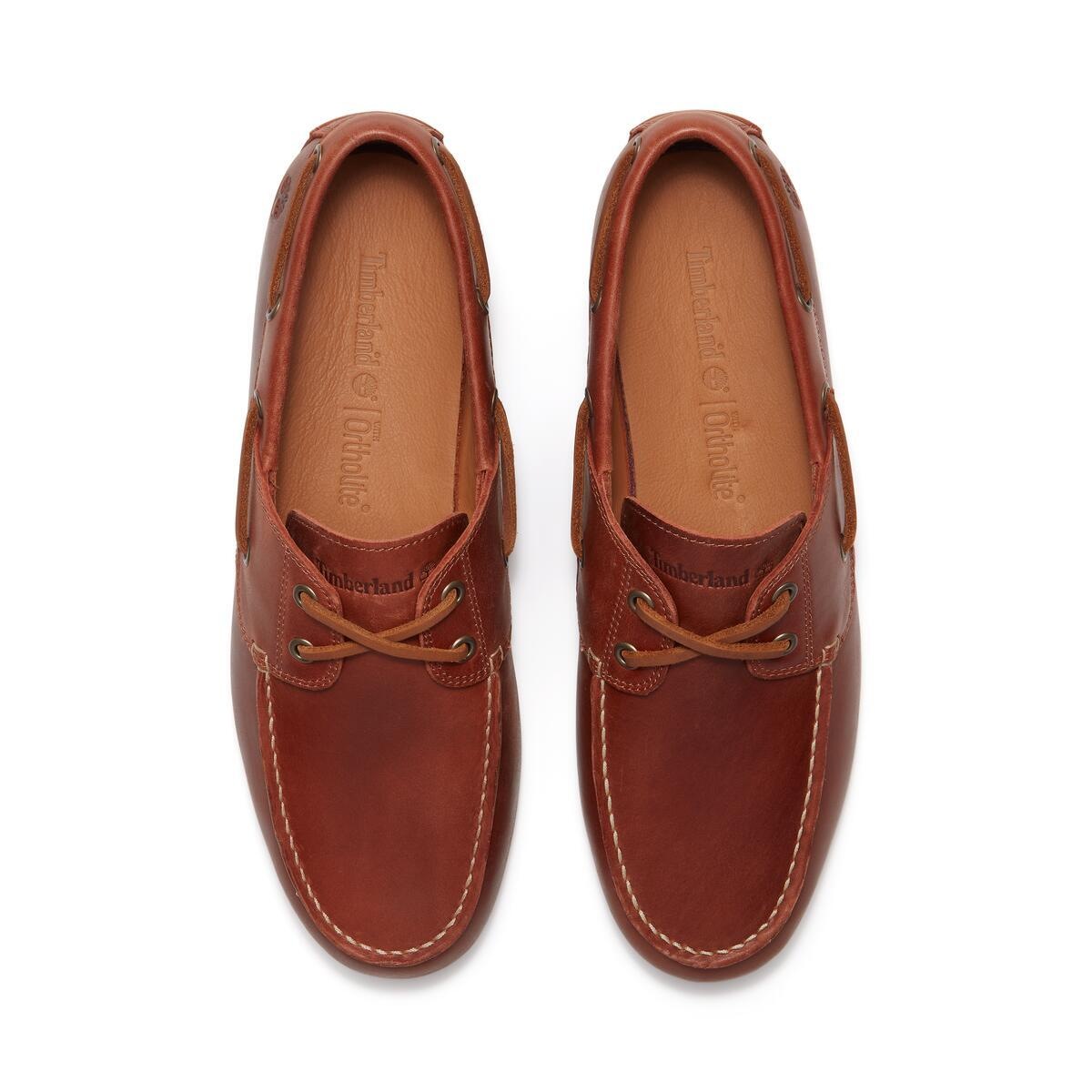 Bootsschuh TIMBERLAND "CEDAR BAY ESSENTIAL BOAT SHOE", Herren, Gr. 45, md brn f grain, Leder, Schuhe Bootsschuh, aus Leder 3