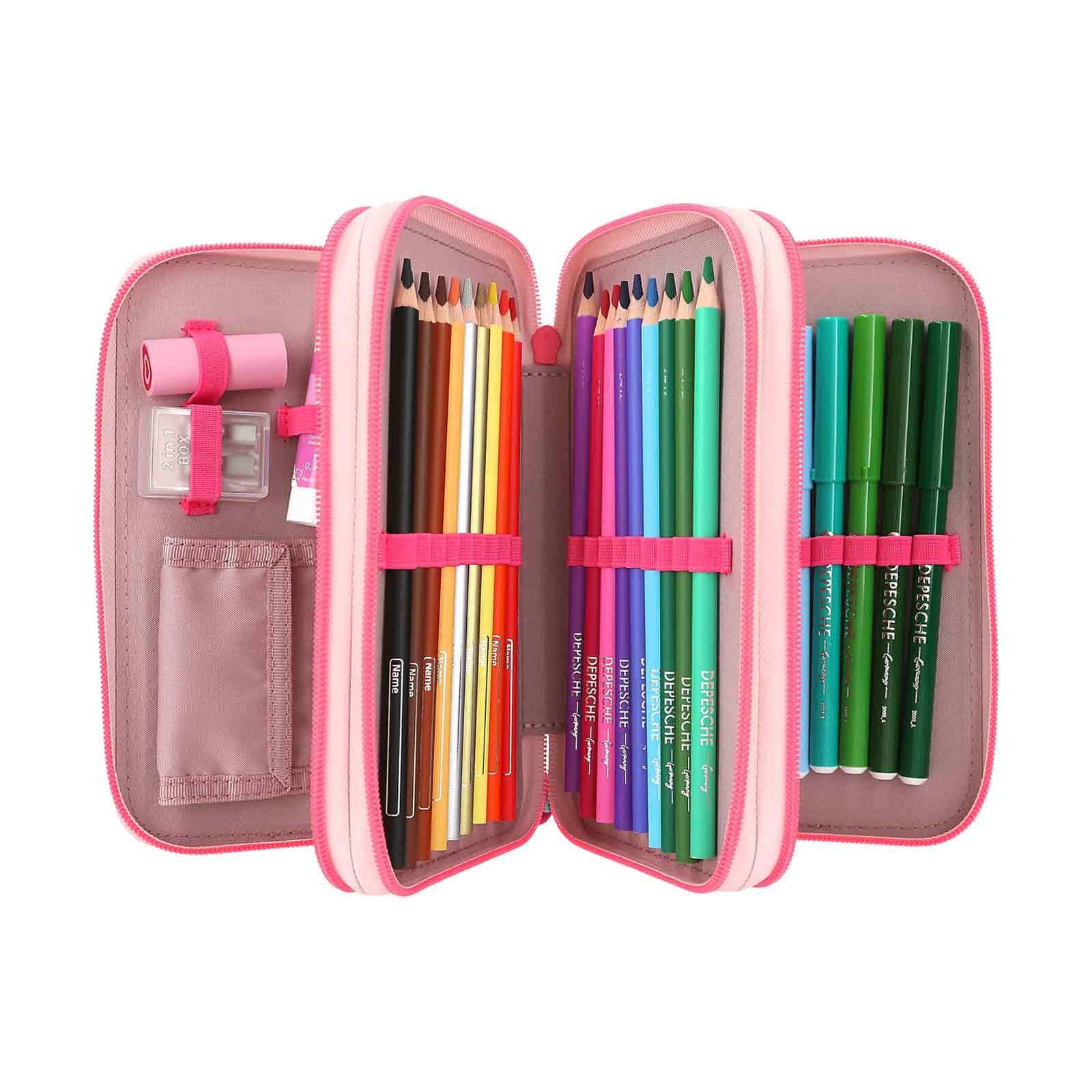 Depesche Buntstift »3-Fach Federtasche CAPYBARA TOPModel 7,5 x 13 x 20 cm rosé«