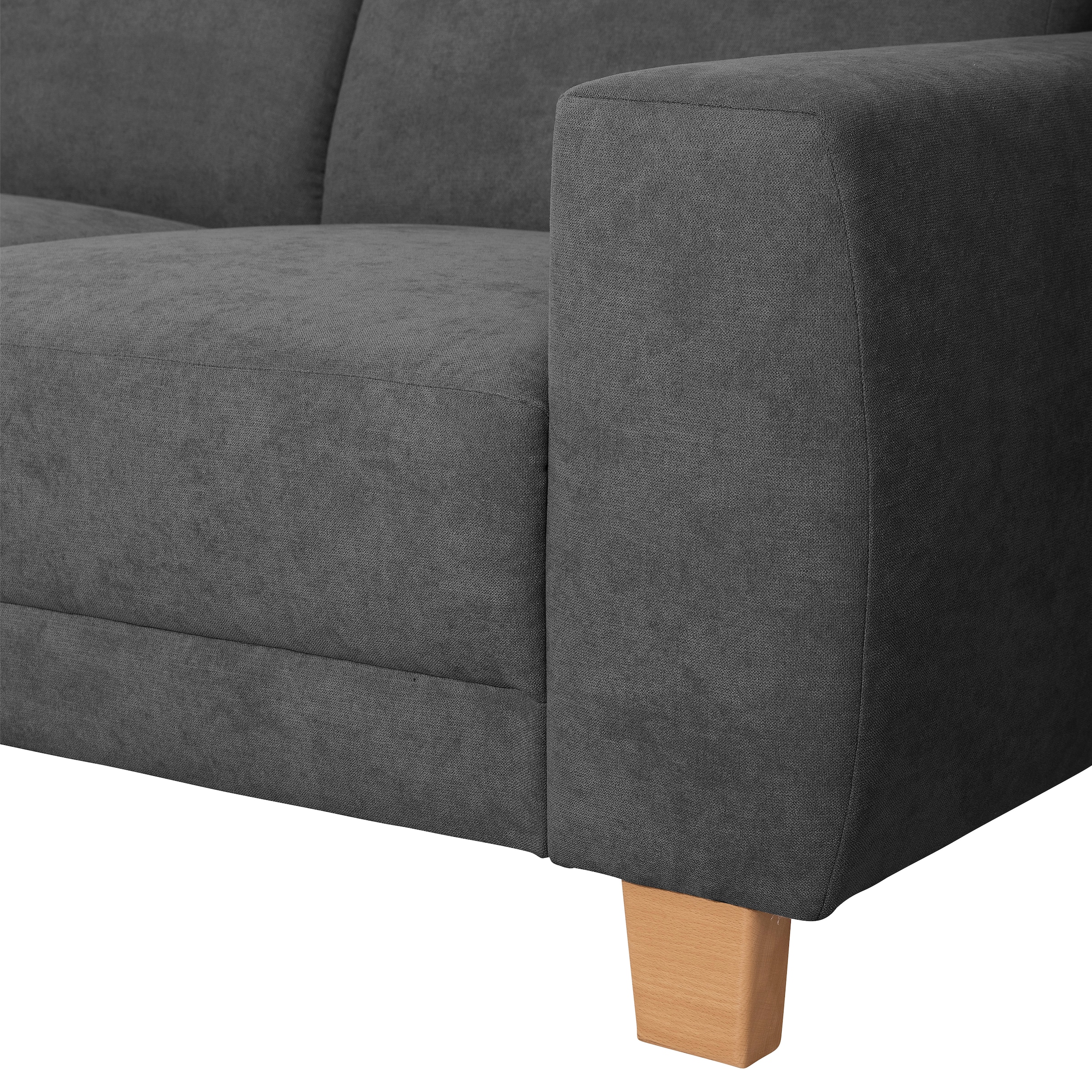 Max Winzer® Ecksofa »Blackpool modern, mittlere Sitzhärte mit hochwertiger Schaumpolsterung«, Lounge-Charakter durch niedrigen, leicht gewölbten Rücken