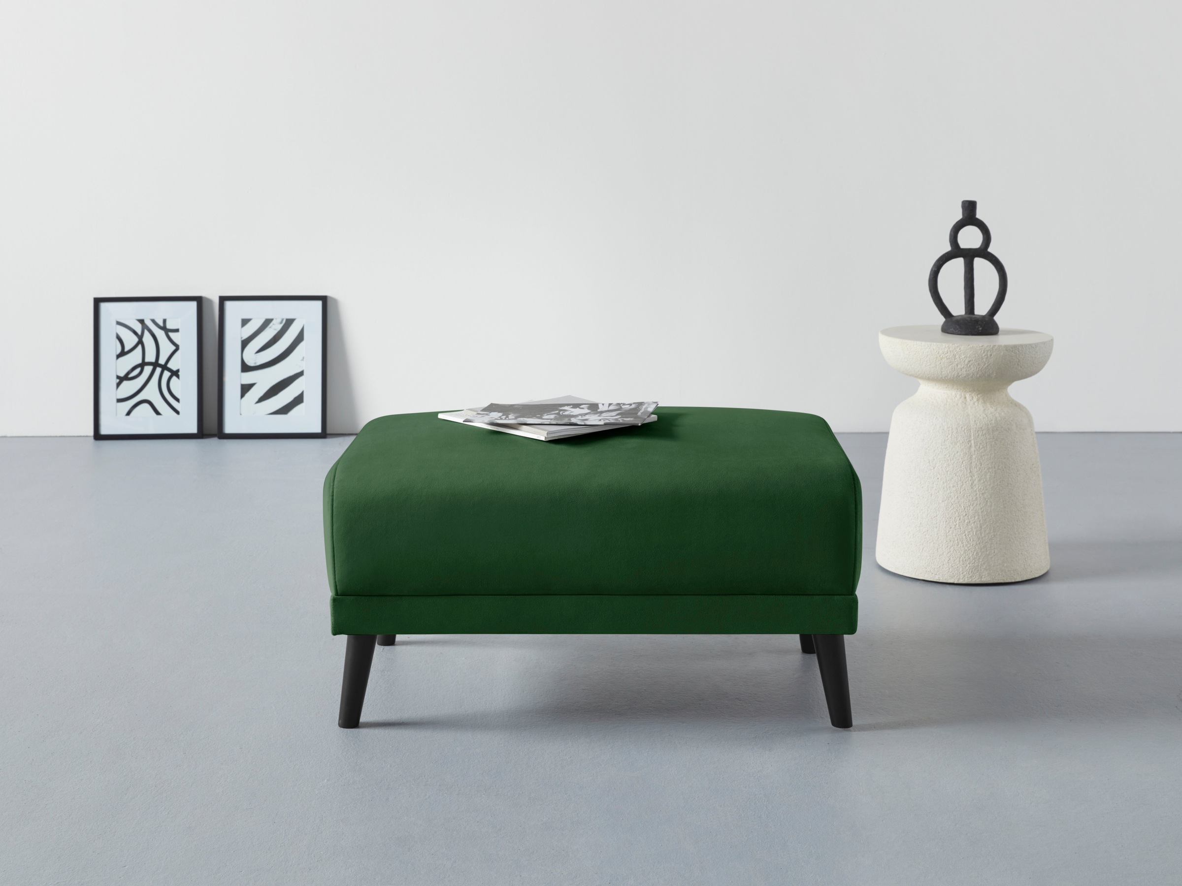 Home affaire Polsterhocker "Asra" passend zur Polsterserie "Asra", Federker günstig online kaufen