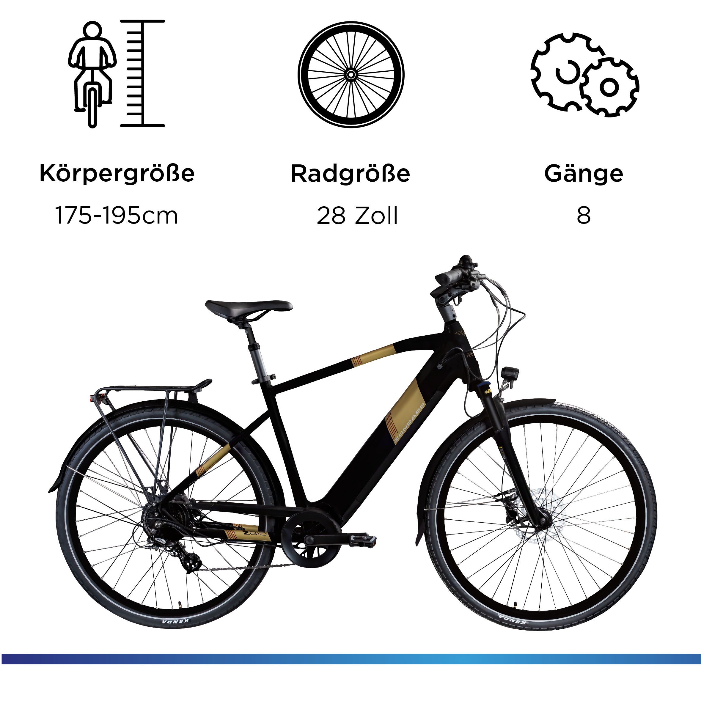 Thumbnail - Zündapp "Z810" 8 Gang Shimano Altus RD-M310 Schaltwerk Kettenschaltung Heckmotor 250 W