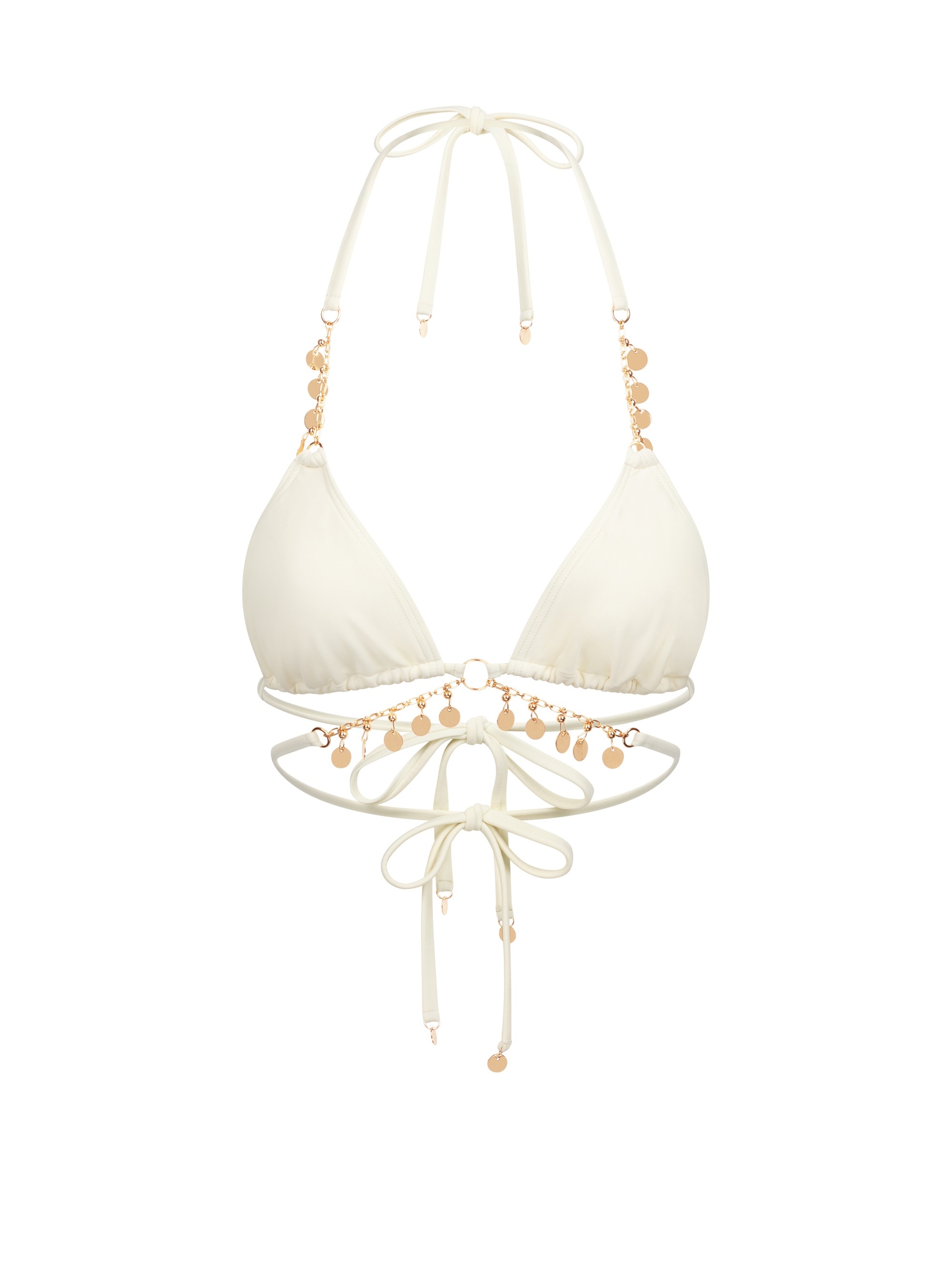 Moda Minx Triangel-Bikini-Top »Valentina Coin«, (1 St.), mit funkelnden Anhängern